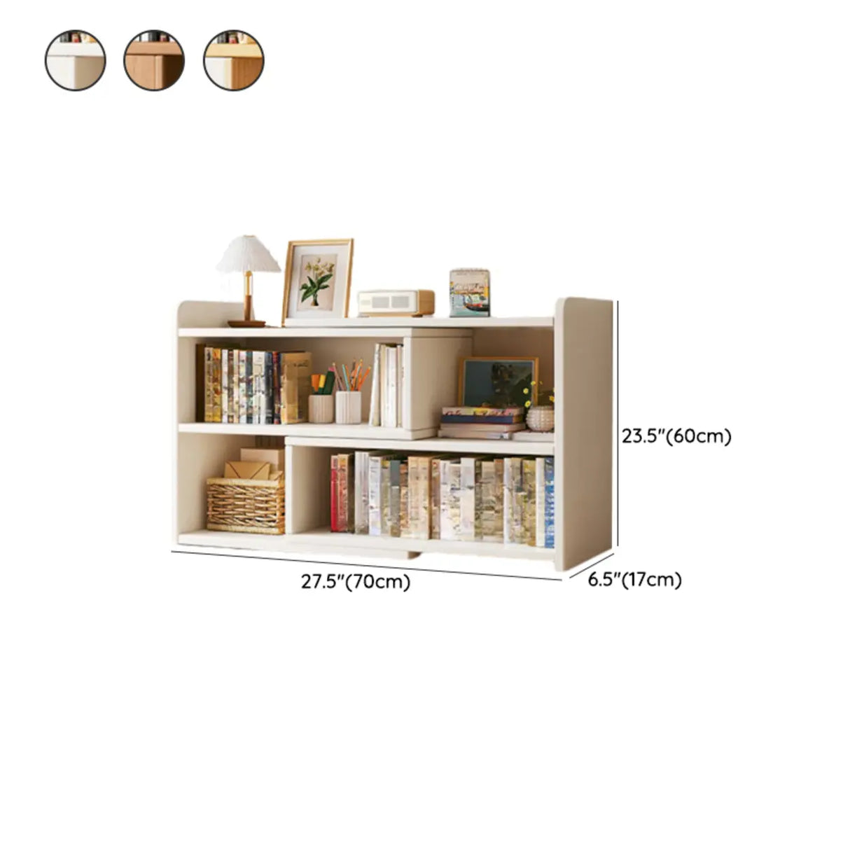 Modern Horizontal Rectangle Closed Wooden Bookcase Image - 29