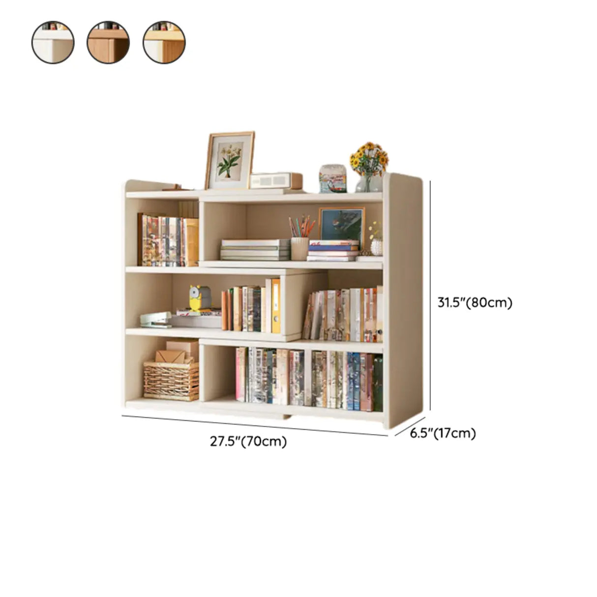 Modern Horizontal Rectangle Closed Wooden Bookcase Image - 30