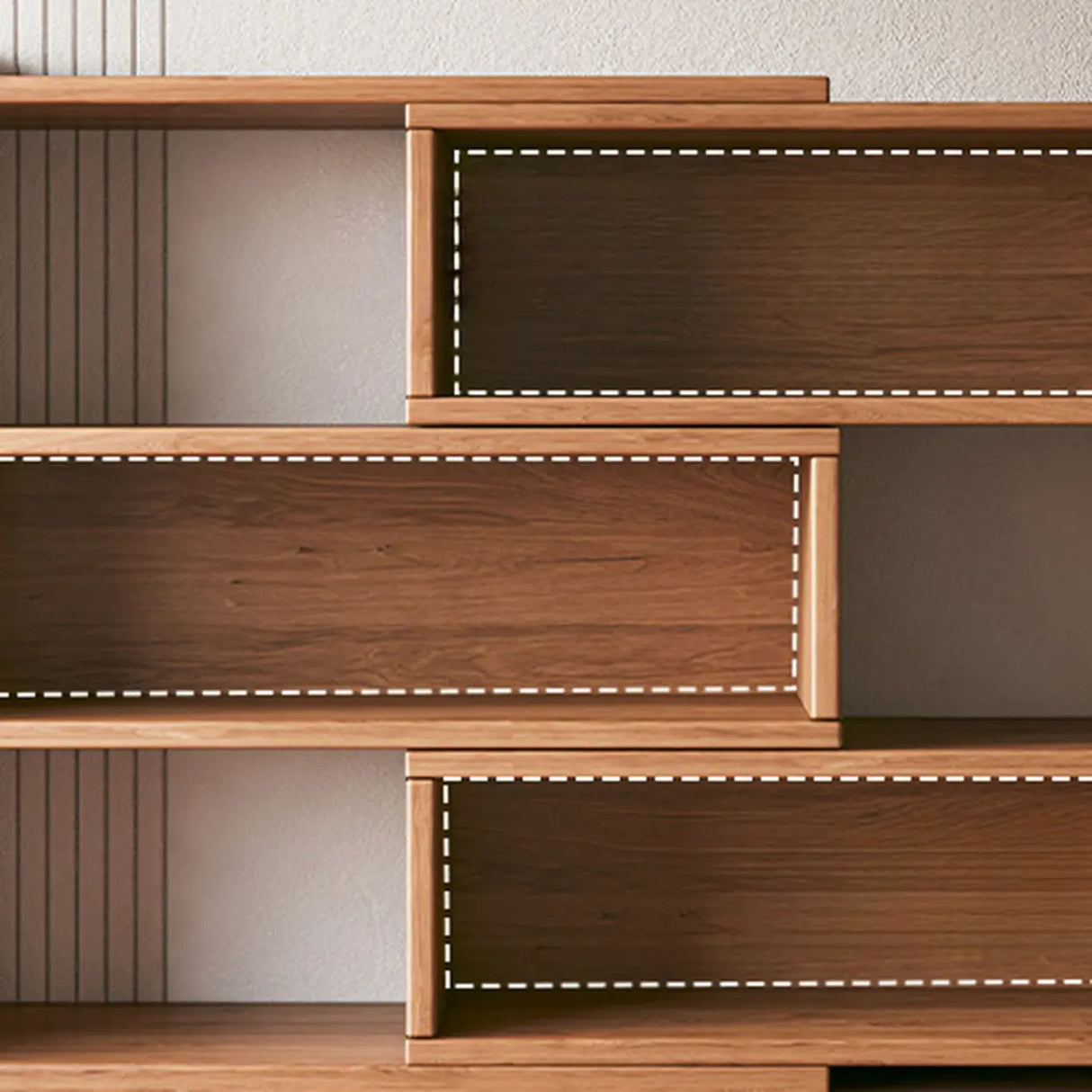 Modern Horizontal Rectangle Closed Wooden Bookcase Image - 7