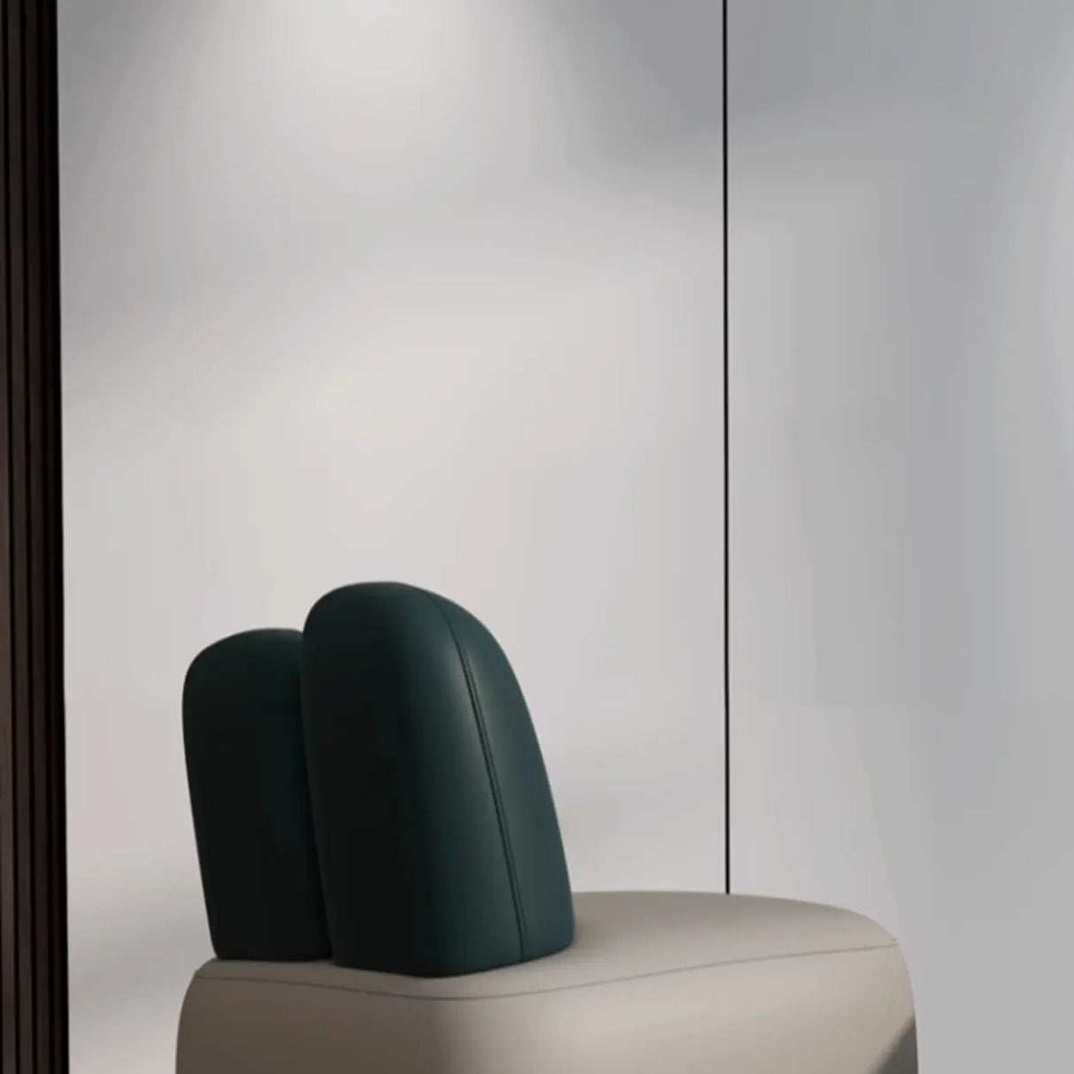 Modern Houndstooth Grey Ergonomic Rabbit Ear Accent Chair Image - 10