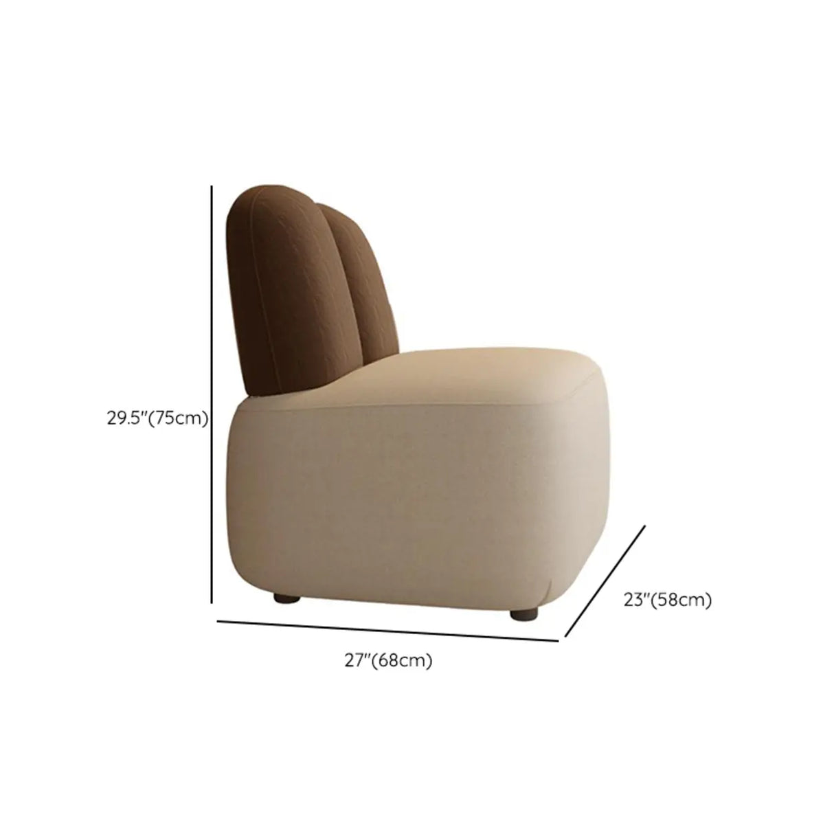 Modern Houndstooth Grey Ergonomic Rabbit Ear Accent Chair Image - 13