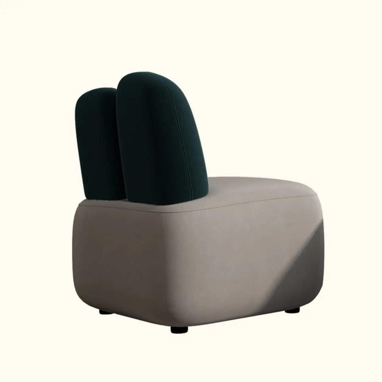 Modern Houndstooth Grey Ergonomic Rabbit Ear Accent Chair Image - 7