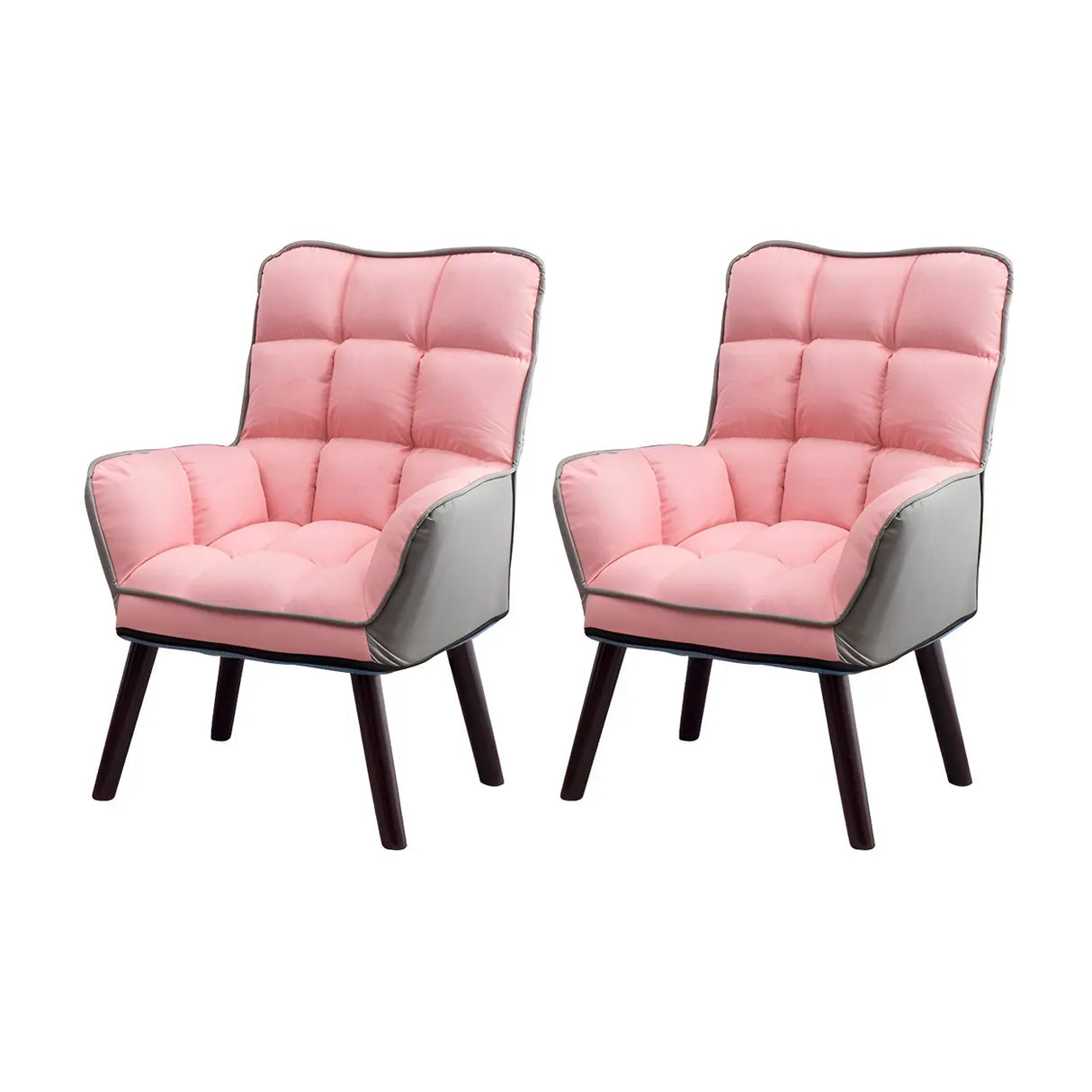 Modern Houndstooth Task Cushioned Wood Office Chair Image - 22