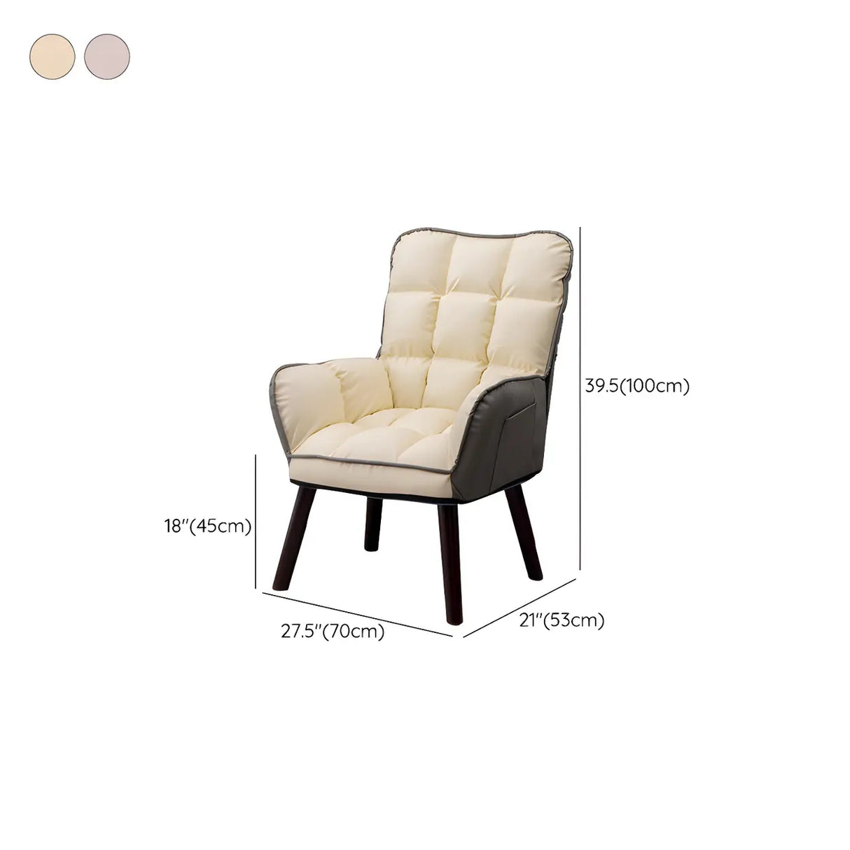 Modern Houndstooth Task Cushioned Wood Office Chair Image - 37