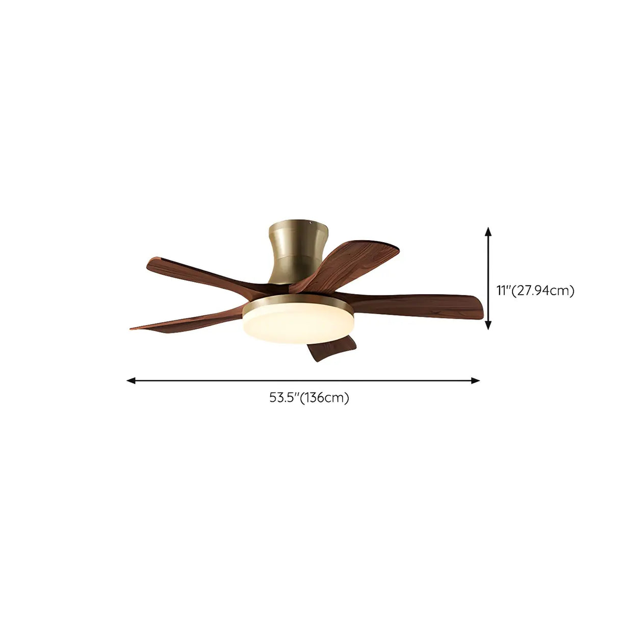 Modern Simple Industrial Ceiling Fan with LED Light Image - 20