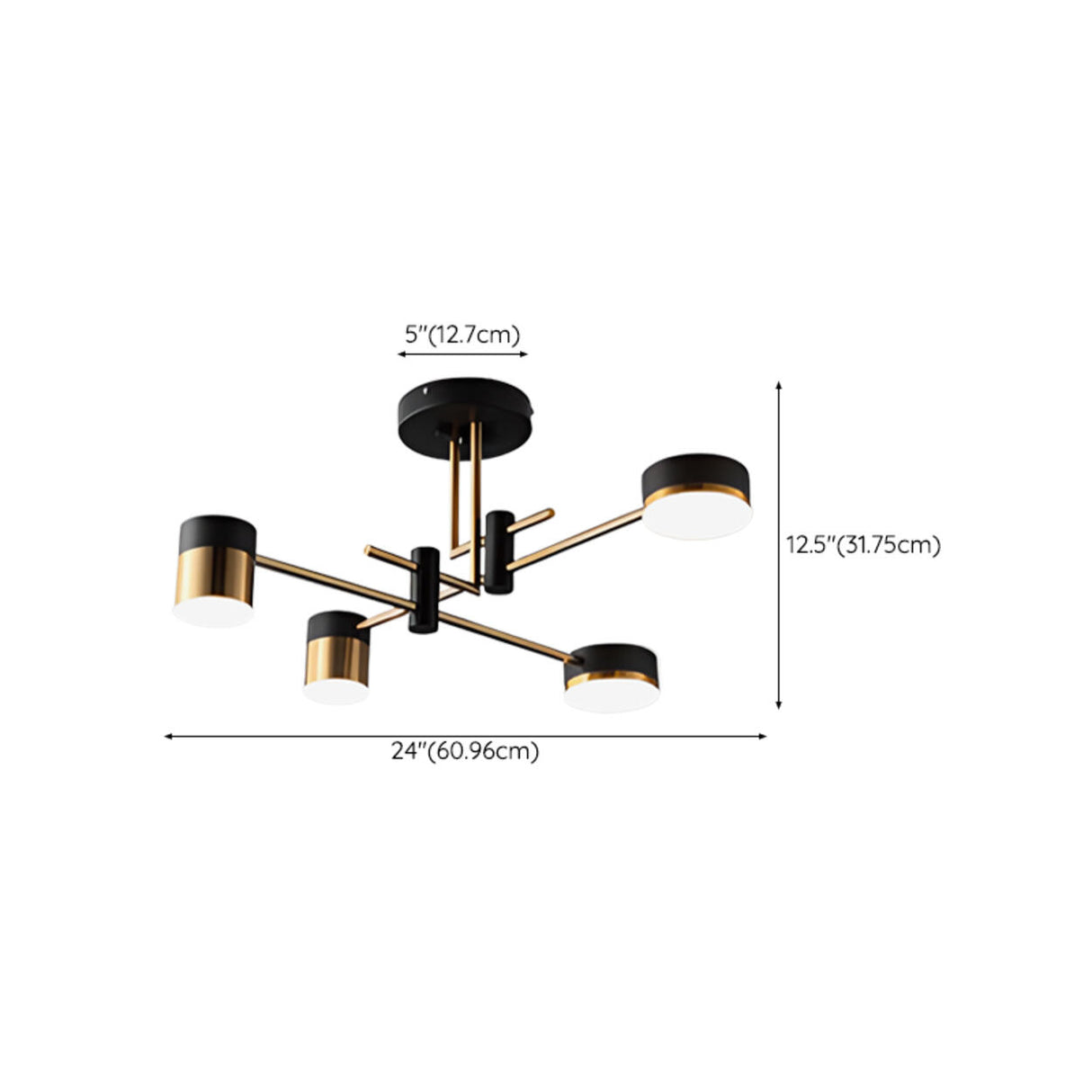 Modern Industrial Tiered Sputnik LED Chandelier