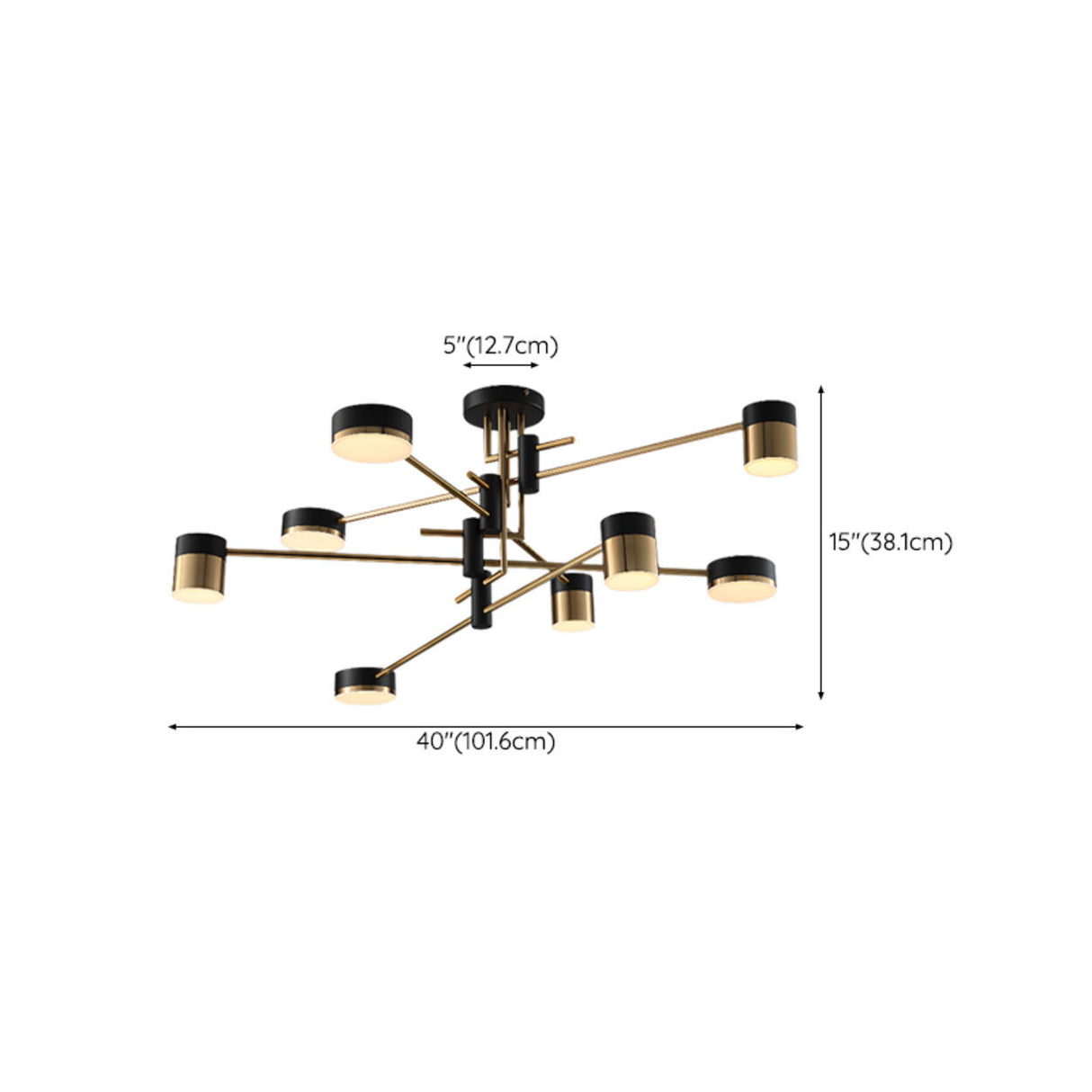 Modern Industrial Tiered Sputnik LED Chandelier Image - 18
