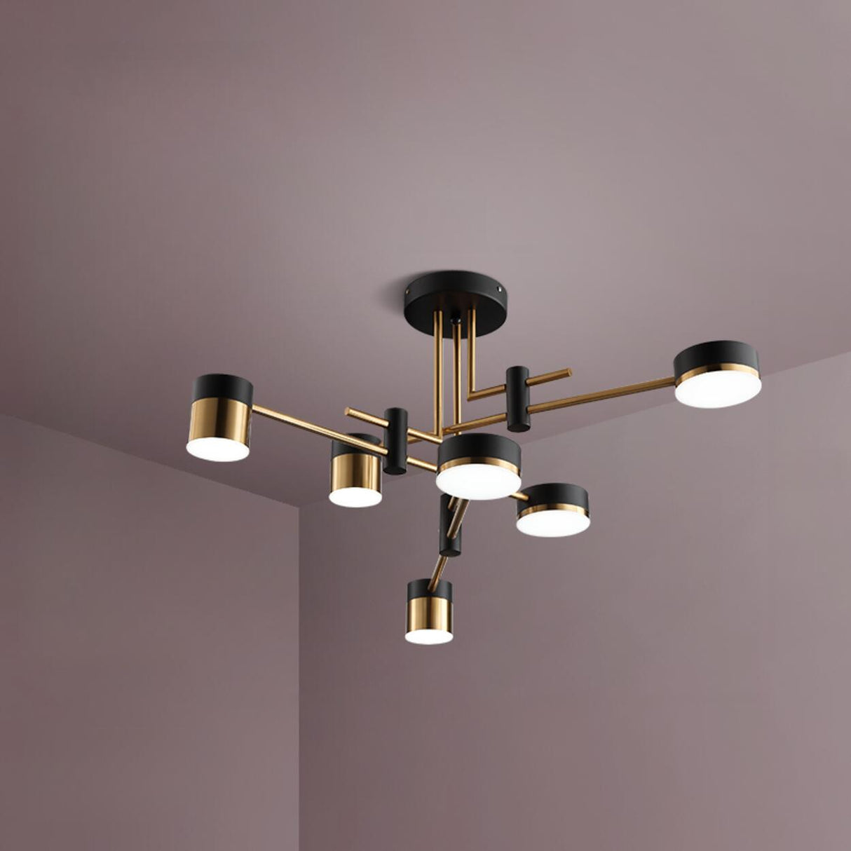 Modern Industrial Tiered Sputnik LED Chandelier Image - 3