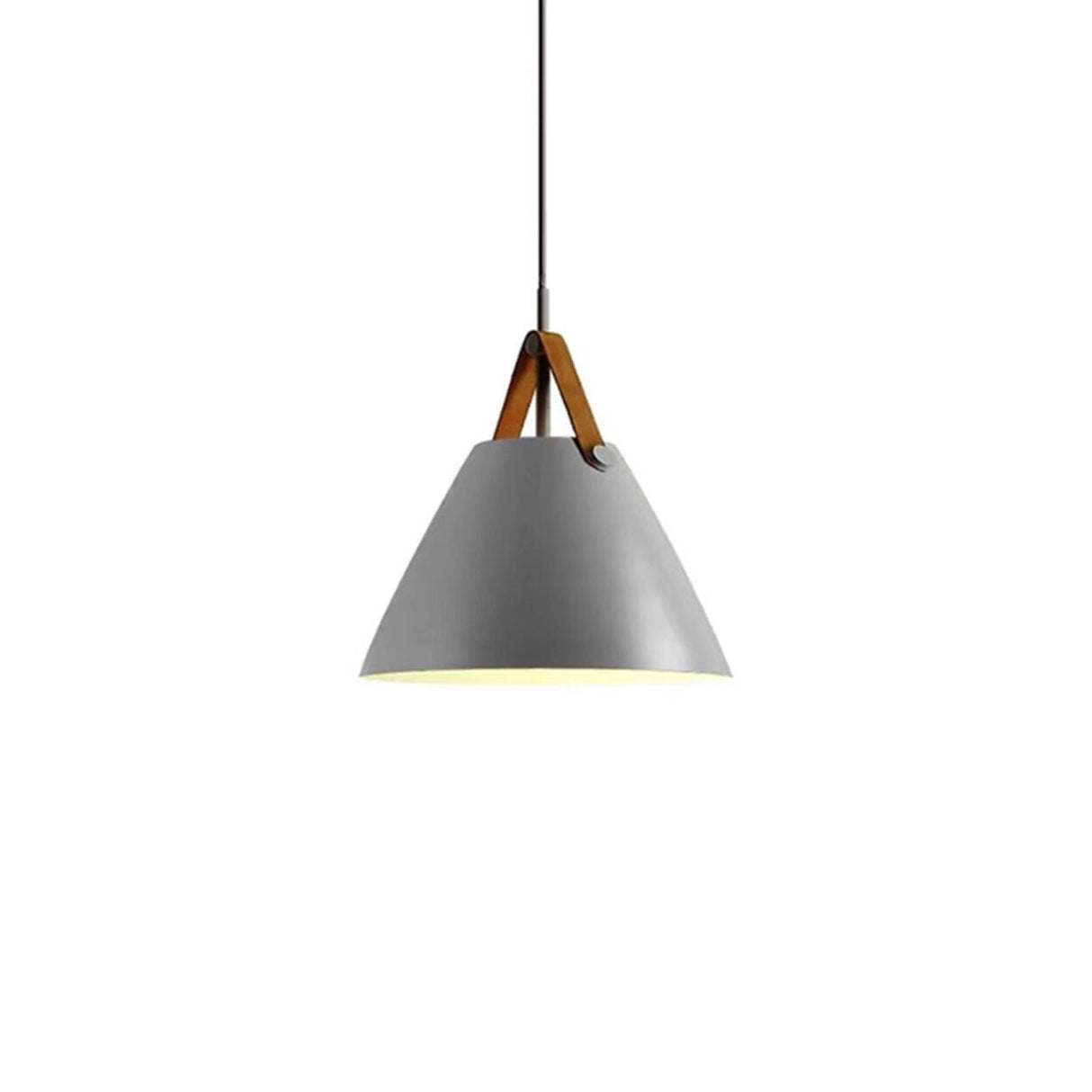 Modern Iron Cone Pendant Light Adjustable Cord Image - 10