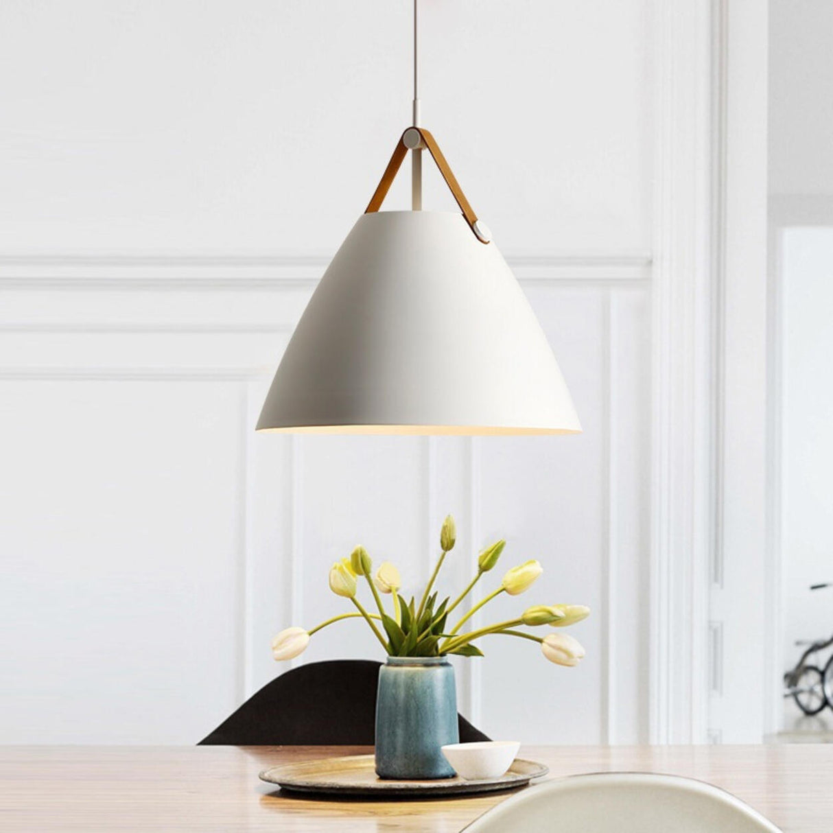 Modern Iron Cone Pendant Light Adjustable Cord Image - 7
