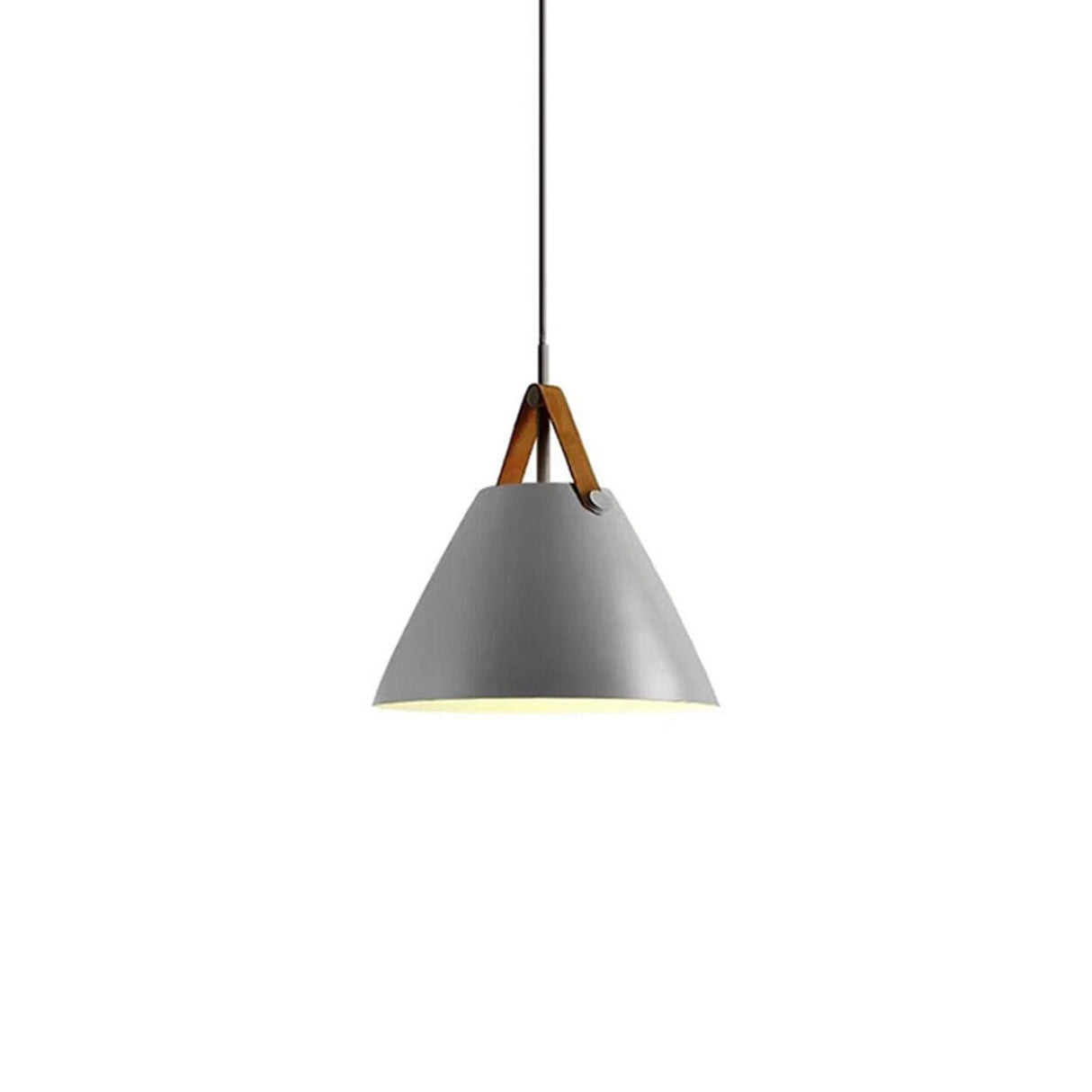 Modern Iron Cone Pendant Light Adjustable Cord Image - 8