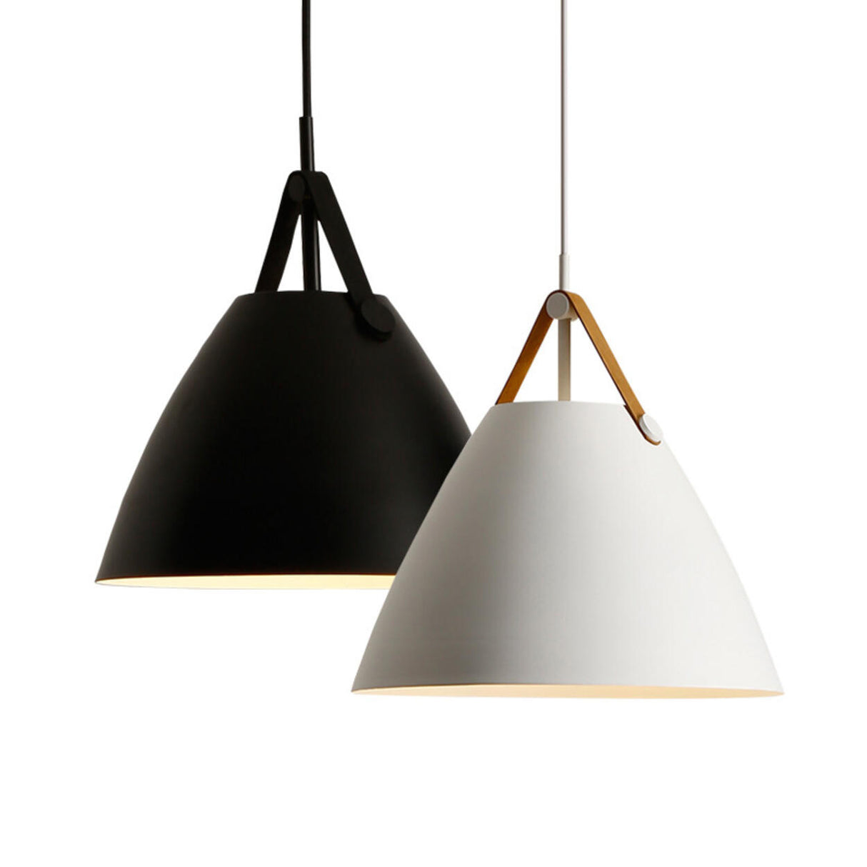 Modern Iron Cone Pendant Light Adjustable Cord Image - 9