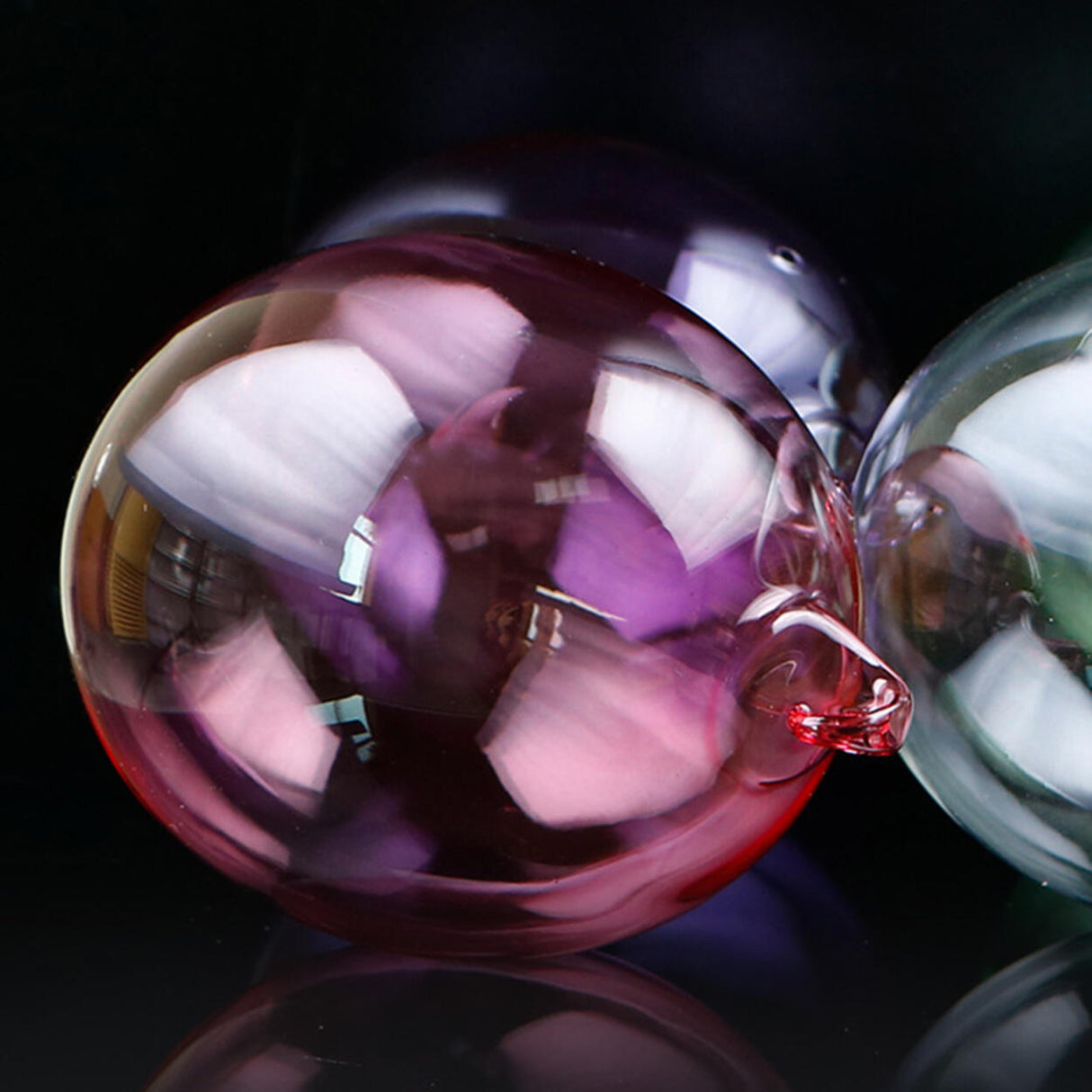 Modern Kids Room Iridescent Bubble Colorful Glass Chandelier Image - 12