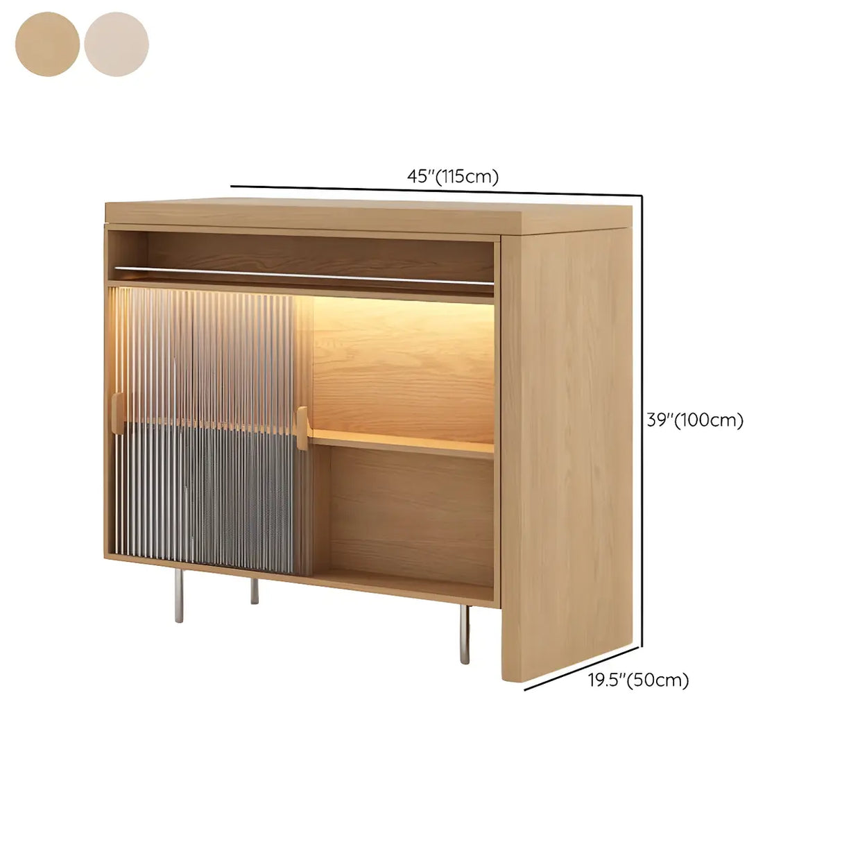 Modern L shape Counter Height Bar Table with Storage Cabinet