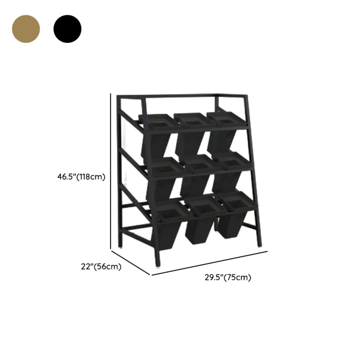 Modern Ladder Metal Indoor Large Plant Stands Gold