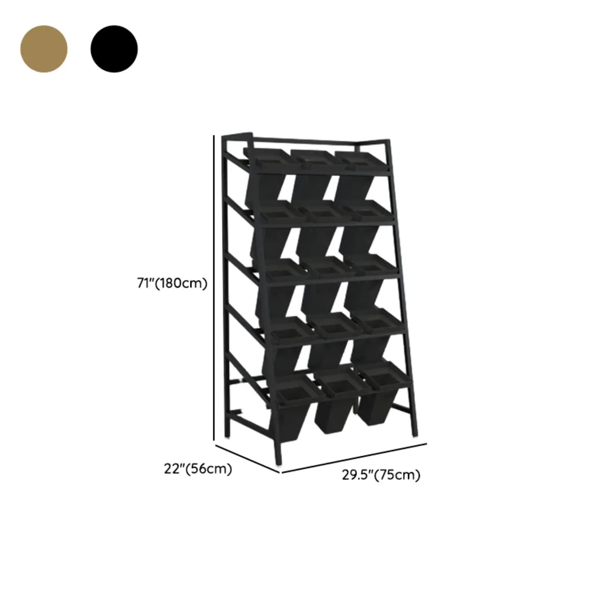 Modern Ladder Metal Indoor Large Plant Stands Gold Image - 23