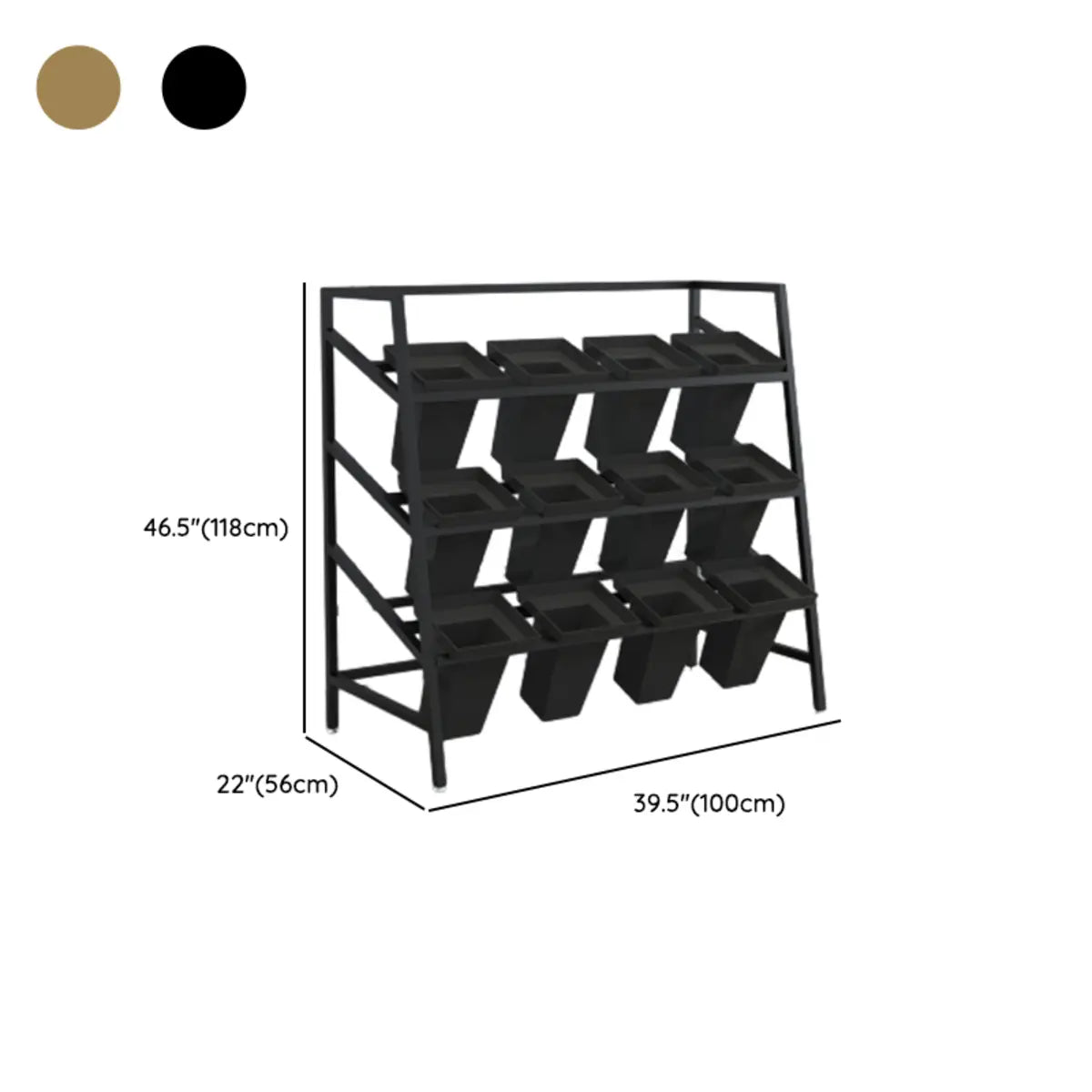 Modern Ladder Metal Indoor Large Plant Stands Gold Image - 24