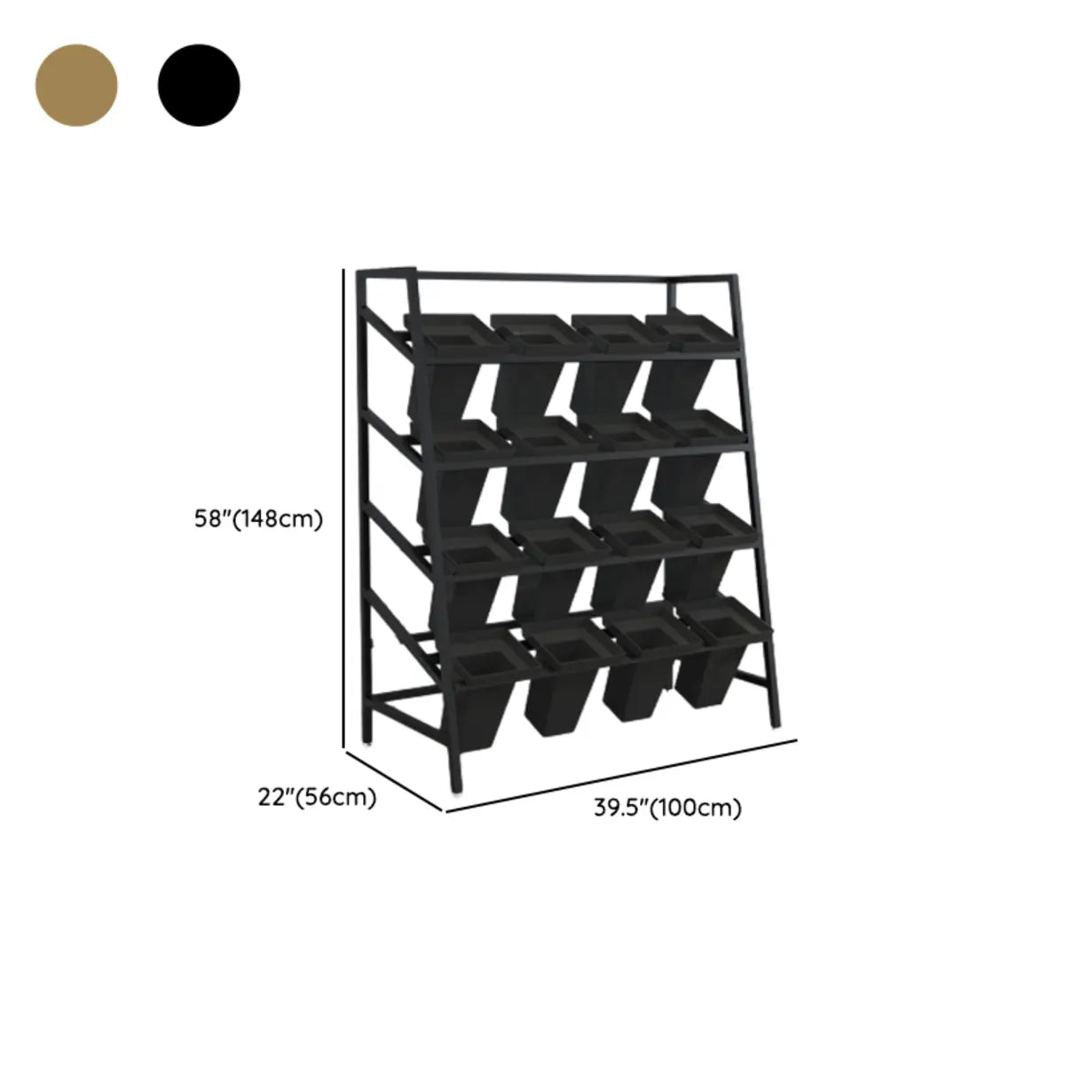 Modern Ladder Metal Indoor Large Plant Stands Gold Image - 25