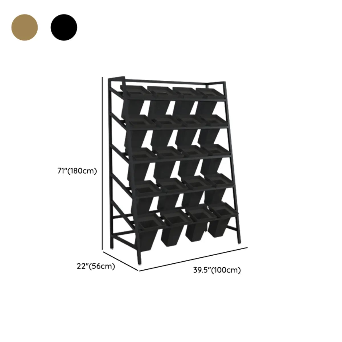 Modern Ladder Metal Indoor Large Plant Stands Gold Image - 26