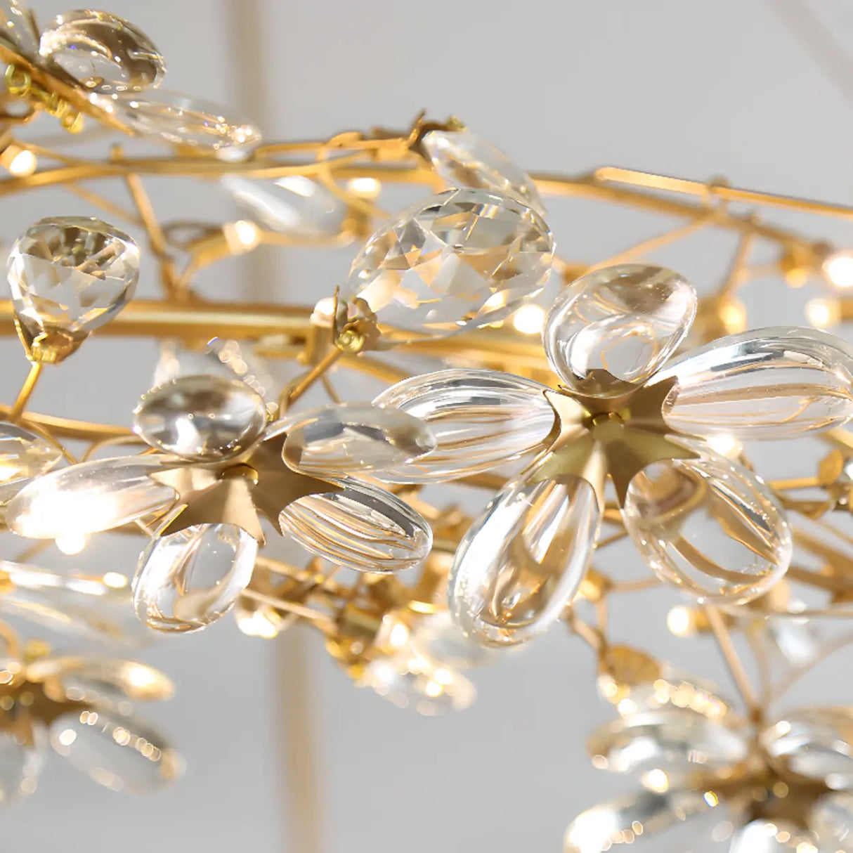 Modern Leaf And Floral Ring Crystal Chandelier Image - 6