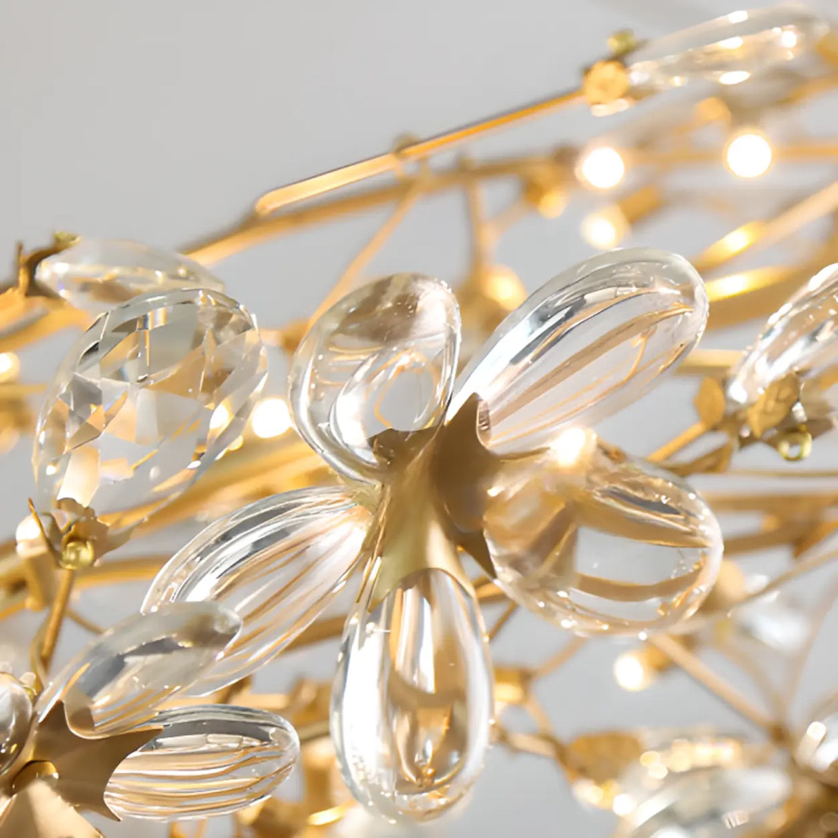 Modern Leaf And Floral Ring Crystal Chandelier Image - 11
