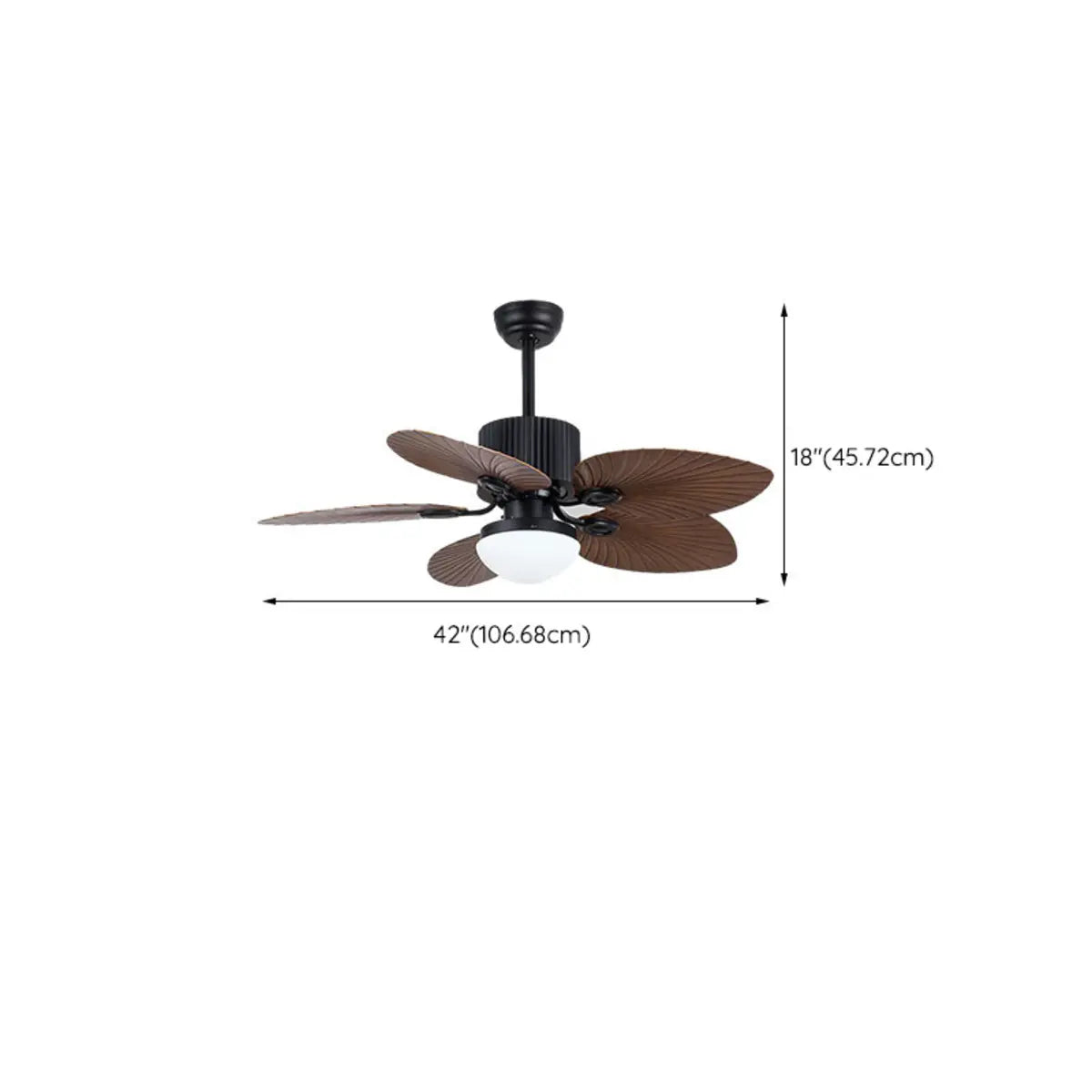 Chic Leaf Shape Blade Remote Ceiling Fan with Light