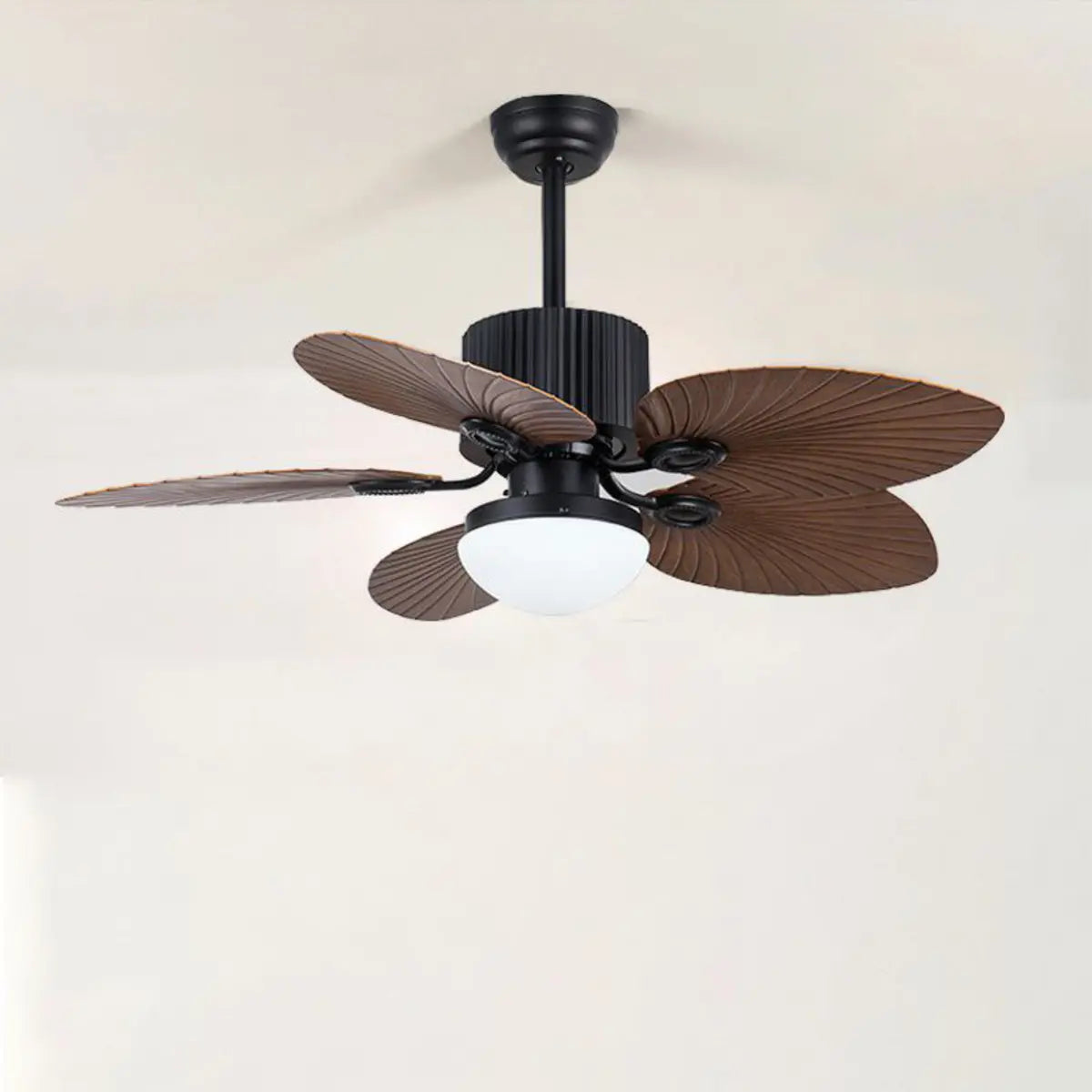 Chic Leaf Shape Blade Remote Ceiling Fan with Light Image - 2