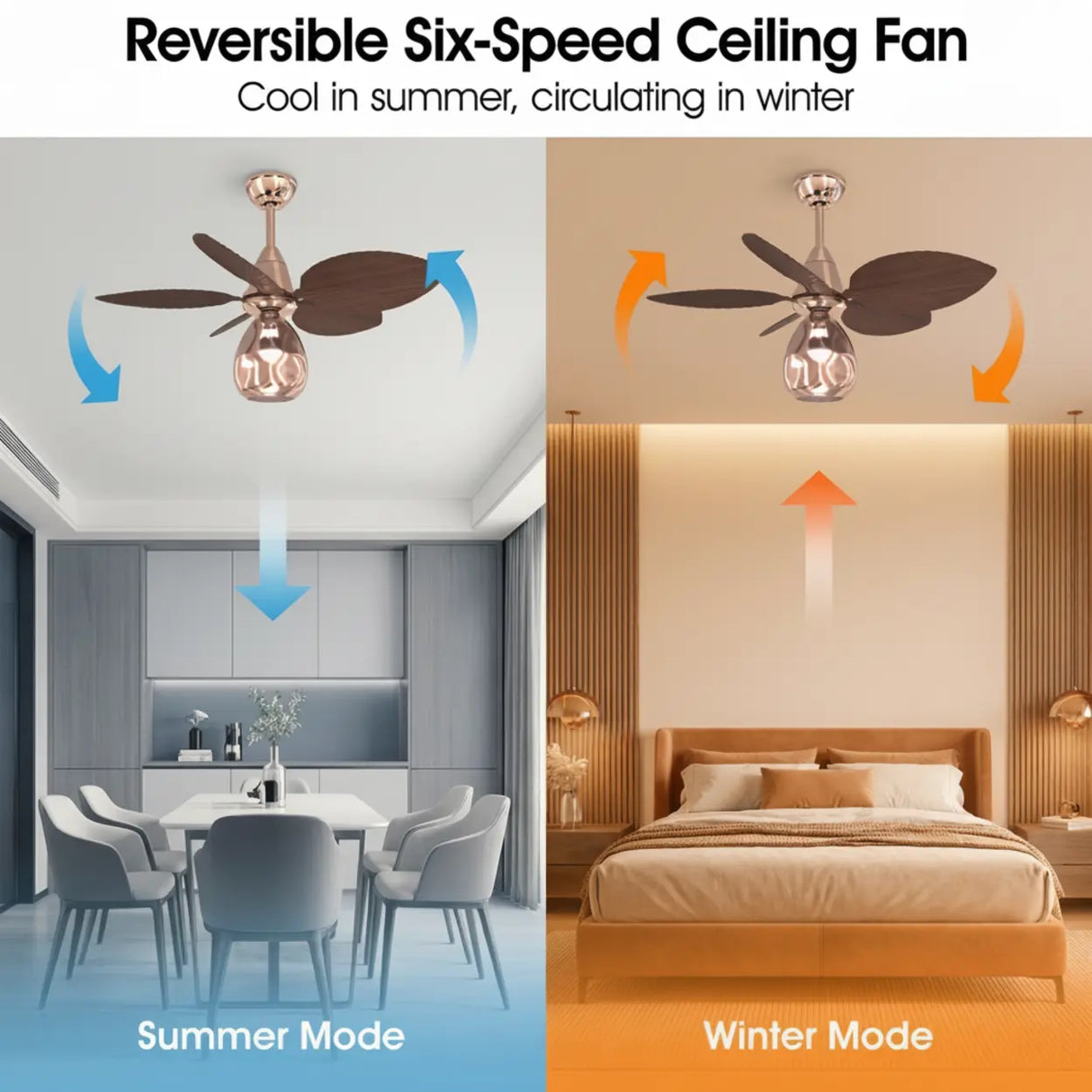 Modern Leaf Remote Control Adjustable Ceiling Fan Light Image - 6