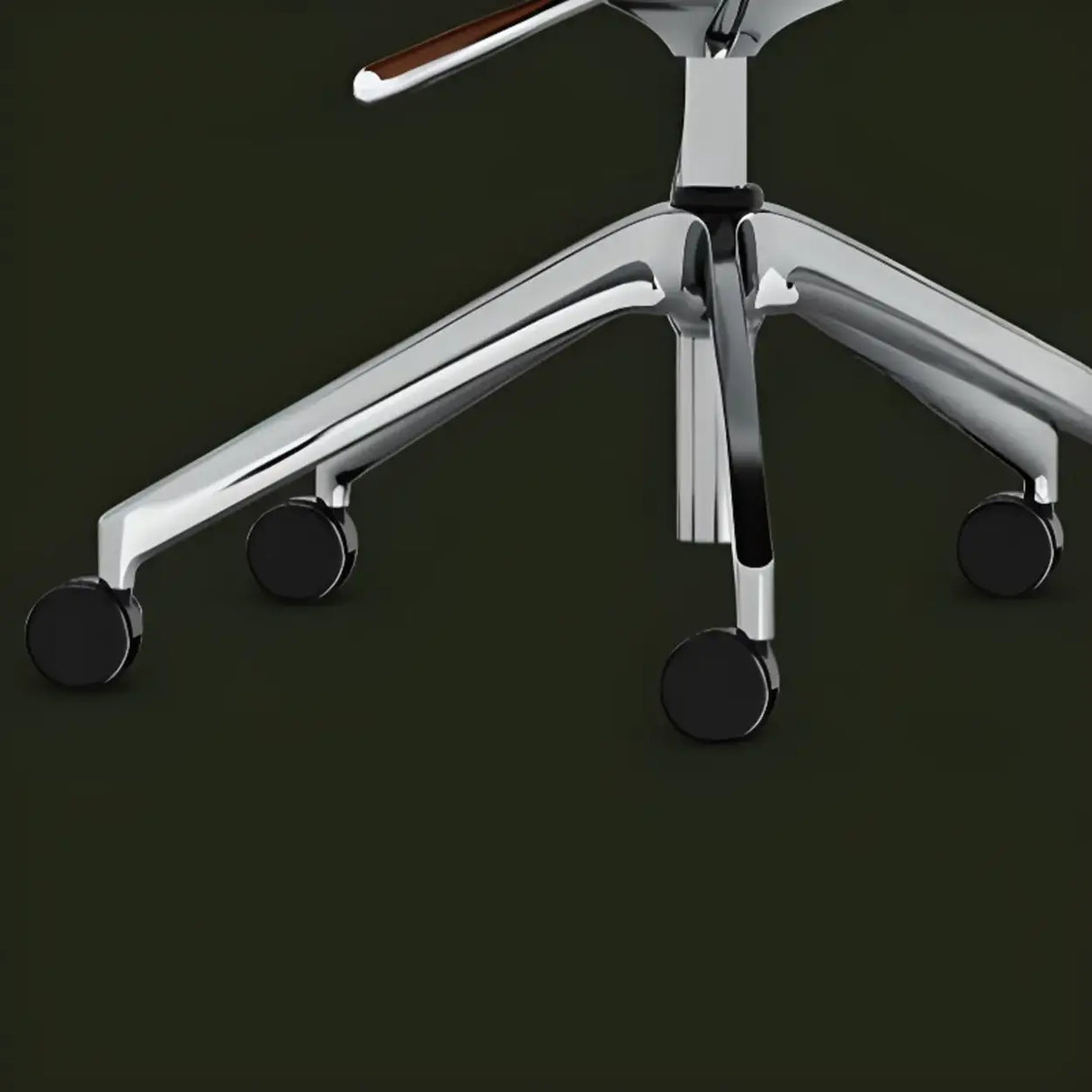 Modern Leather High-Back Adjustable Swivel Armrest Office Chair Image - 10