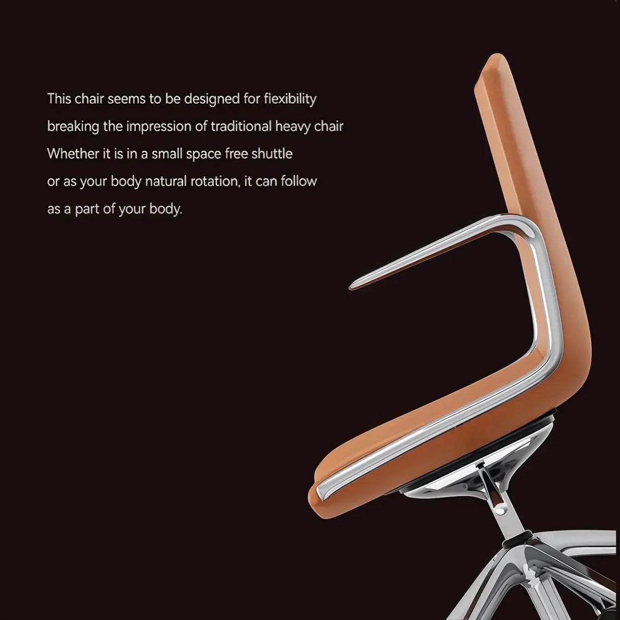 Modern Leather High-Back Adjustable Swivel Armrest Office Chair Image - 4