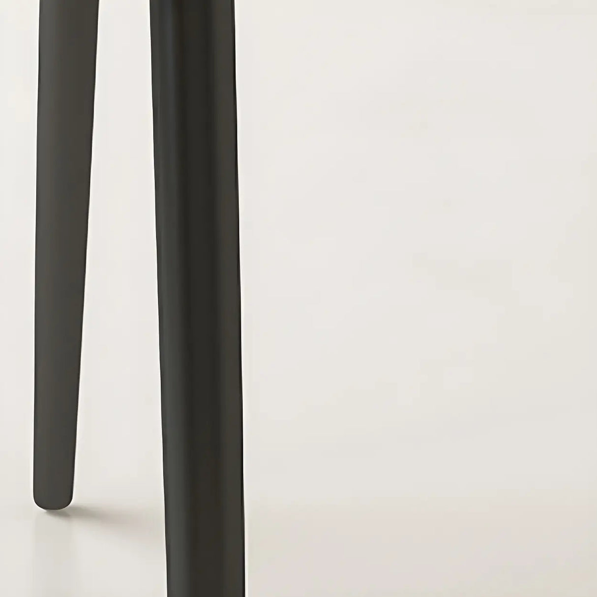 Modern Leather Open Back Upholstered Dining Chair Image - 7