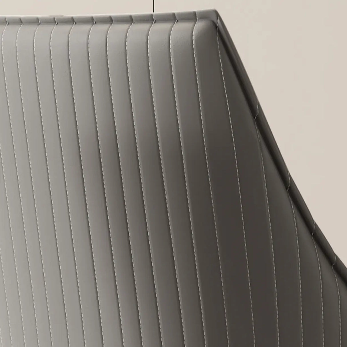 Modern Leather Upholstered Accent Dining Chair with Back Image - 18