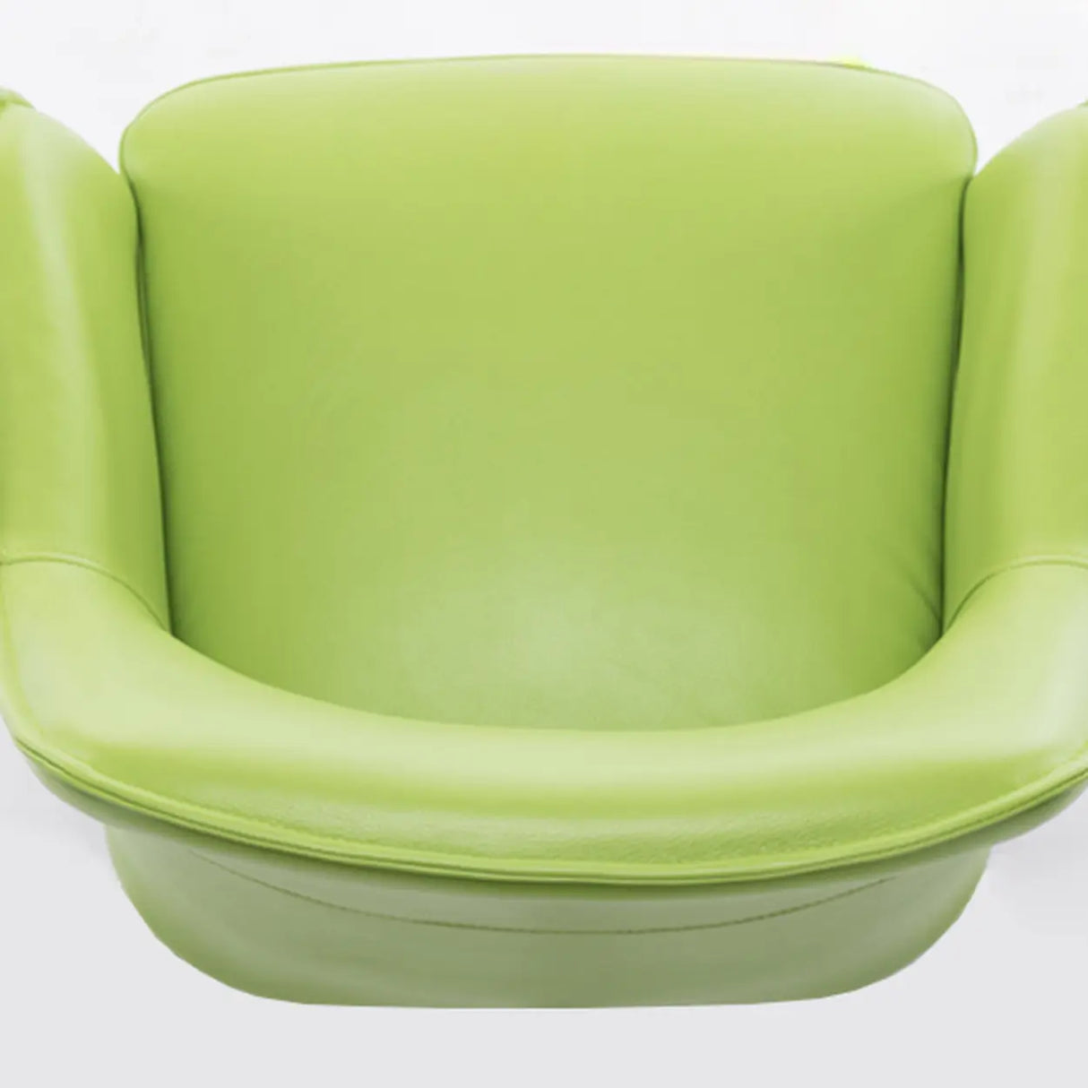 Modern Leather Upholstered Swivel Dining Chair with Wood Legs Image - 12