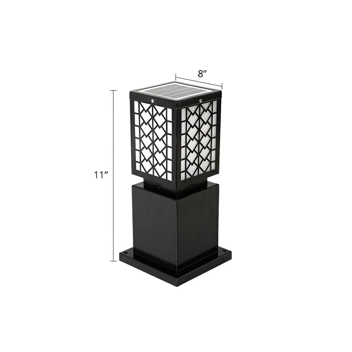 Modern LED Black Garden Lamp Post Lighting Landscape Image - 6