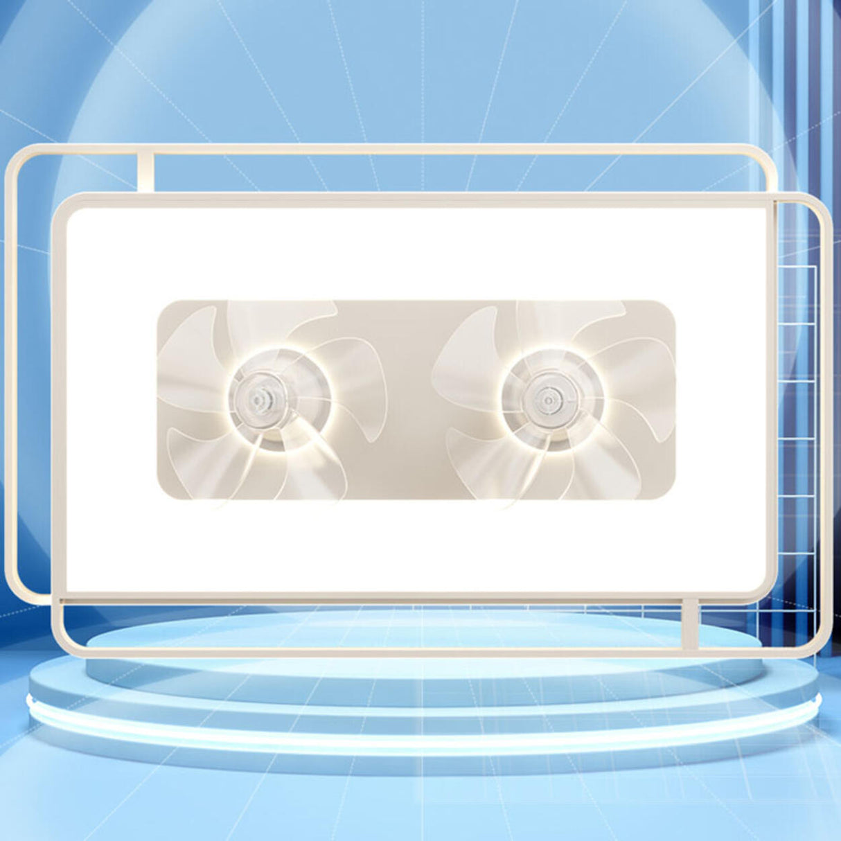 Modern LED Remote Control 2 Blade Ceiling Fan Light Image - 10