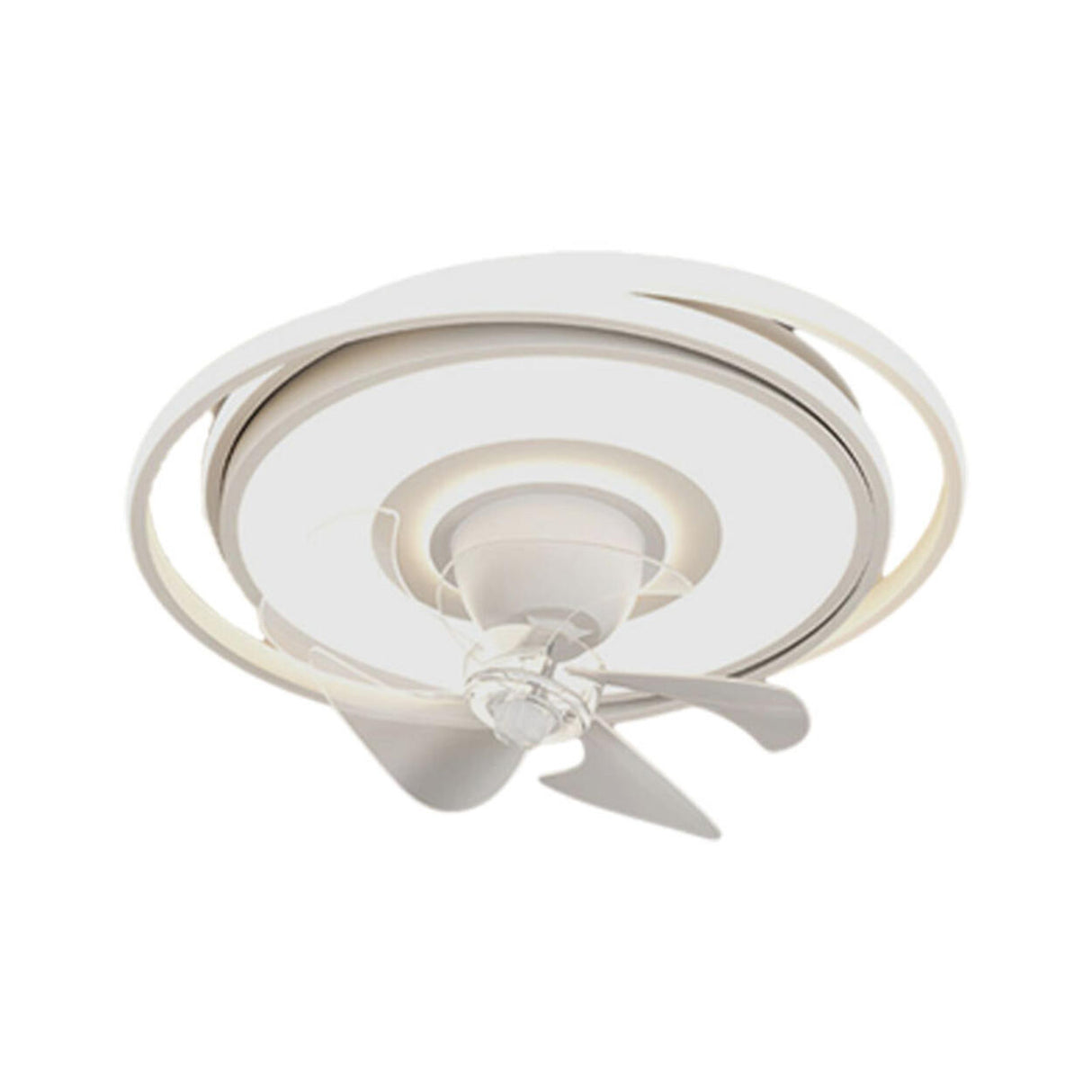 Modern LED Remote Control 2 Blade Ceiling Fan Light Image - 5