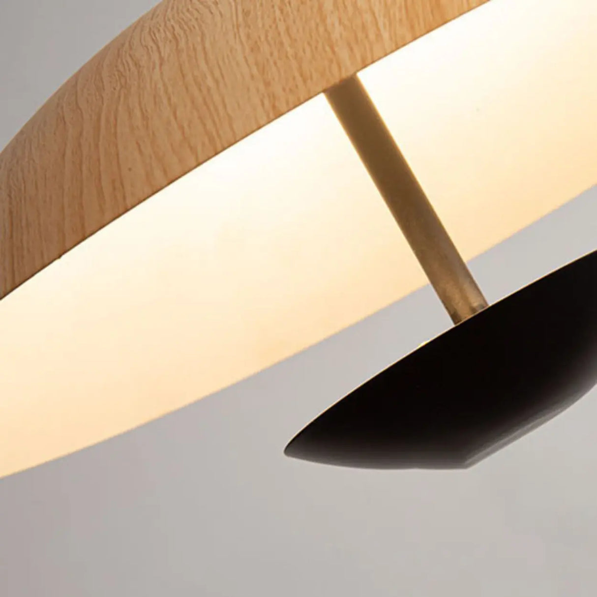 Modern Led String Pendant Light Wood and Black Image - 12