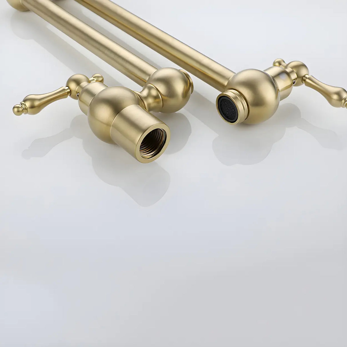 Modern Lever Handles Wall Mount Pot Filler Faucets Image - 14