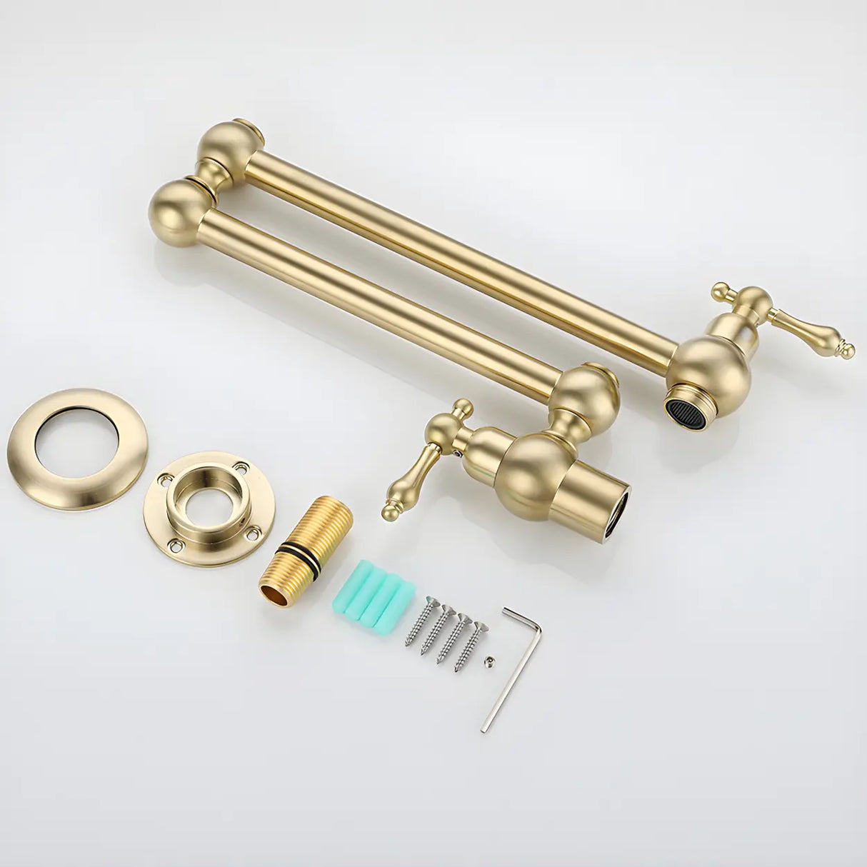 Modern Lever Handles Wall Mount Pot Filler Faucets Image - 15