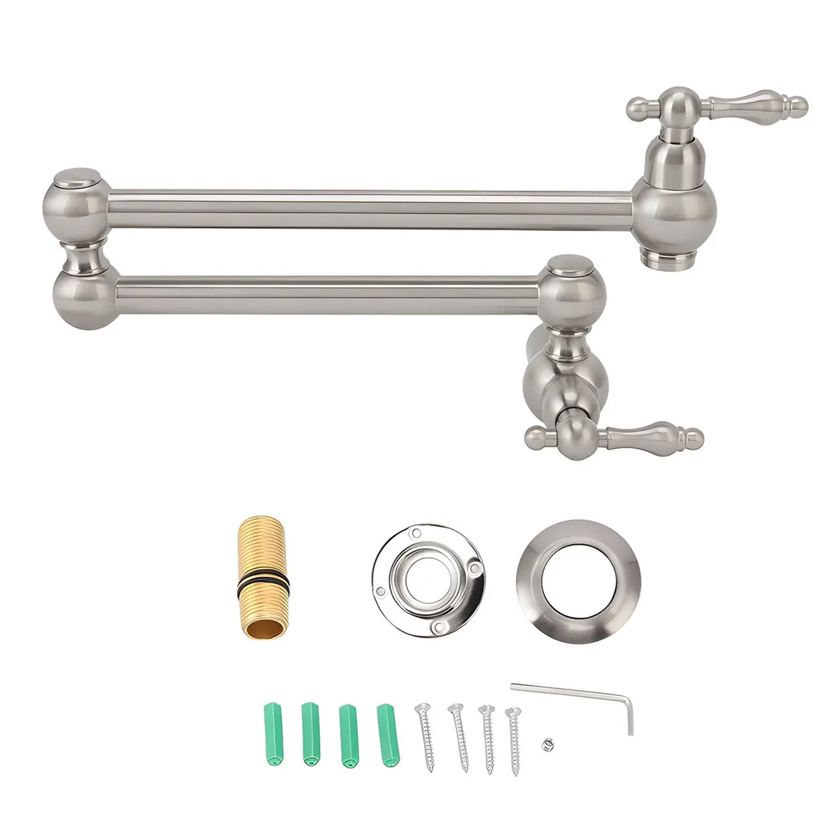 Modern Lever Handles Wall Mount Pot Filler Faucets Image - 16