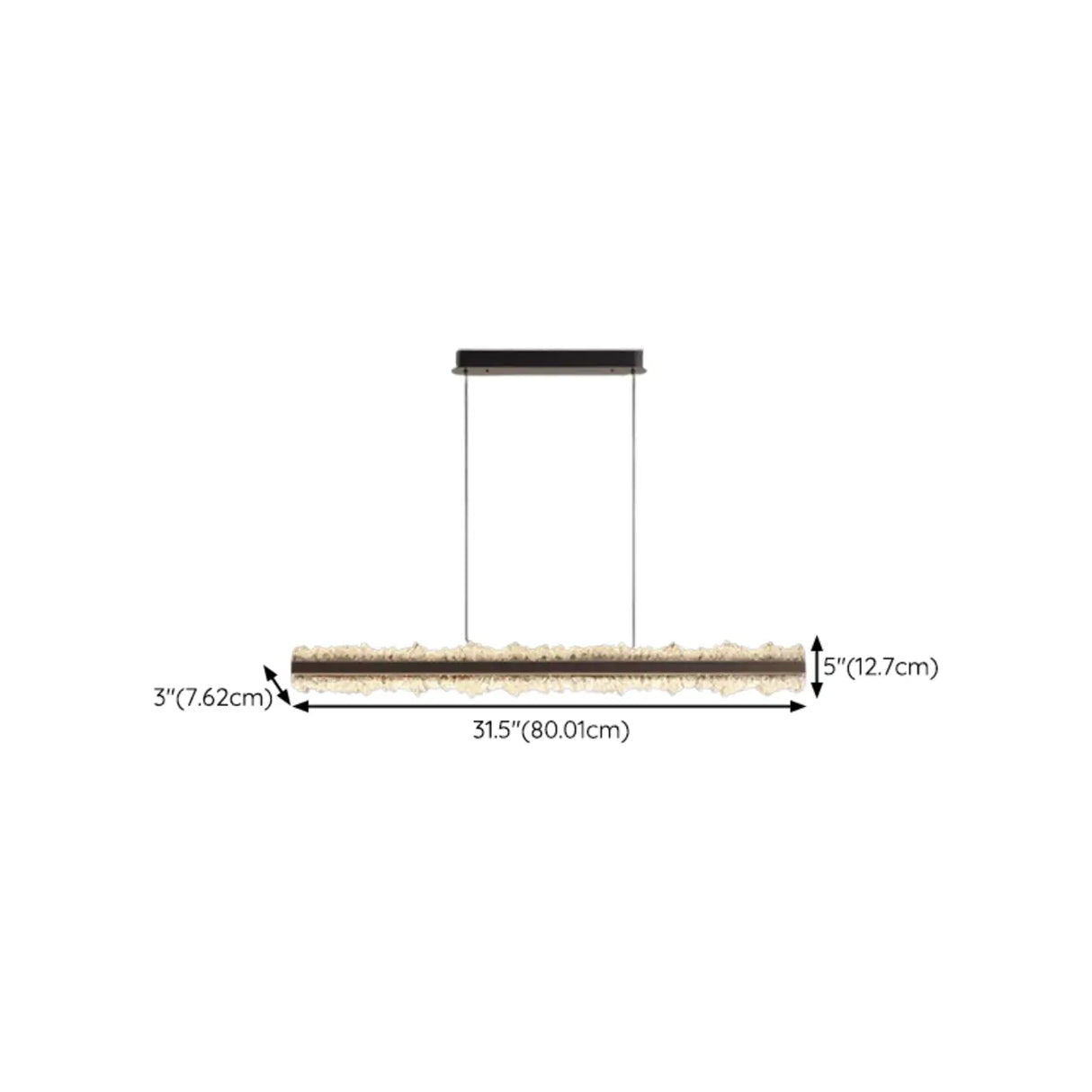 Modern Linear Crystal Chandelier for Dining Room Decor