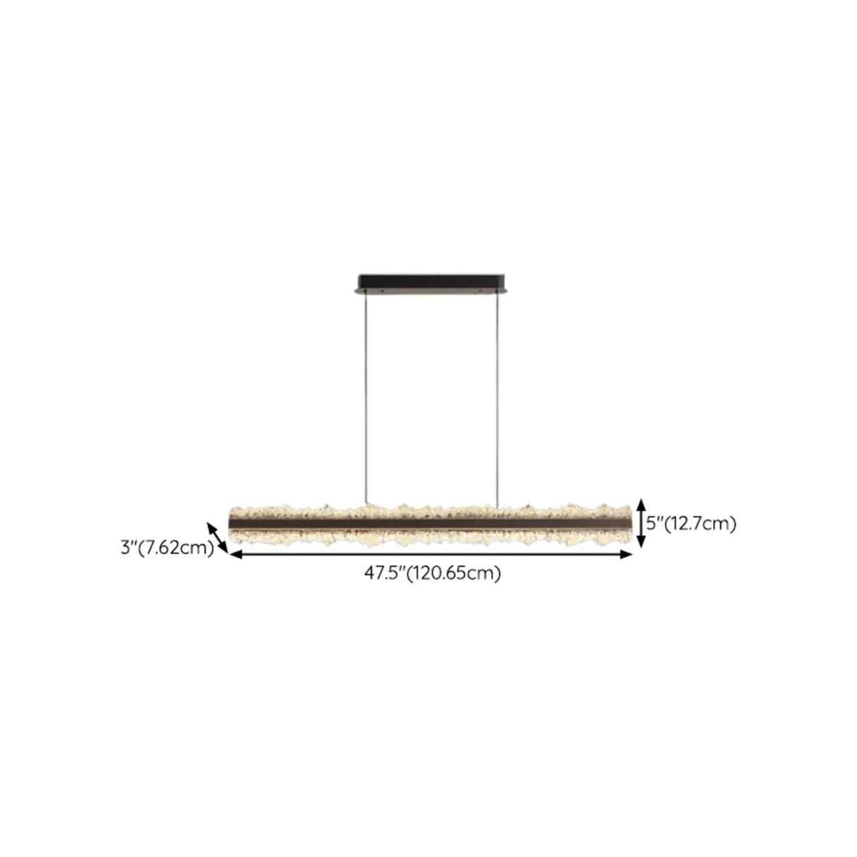 Modern Linear Crystal Chandelier for Dining Room Decor Image - 12