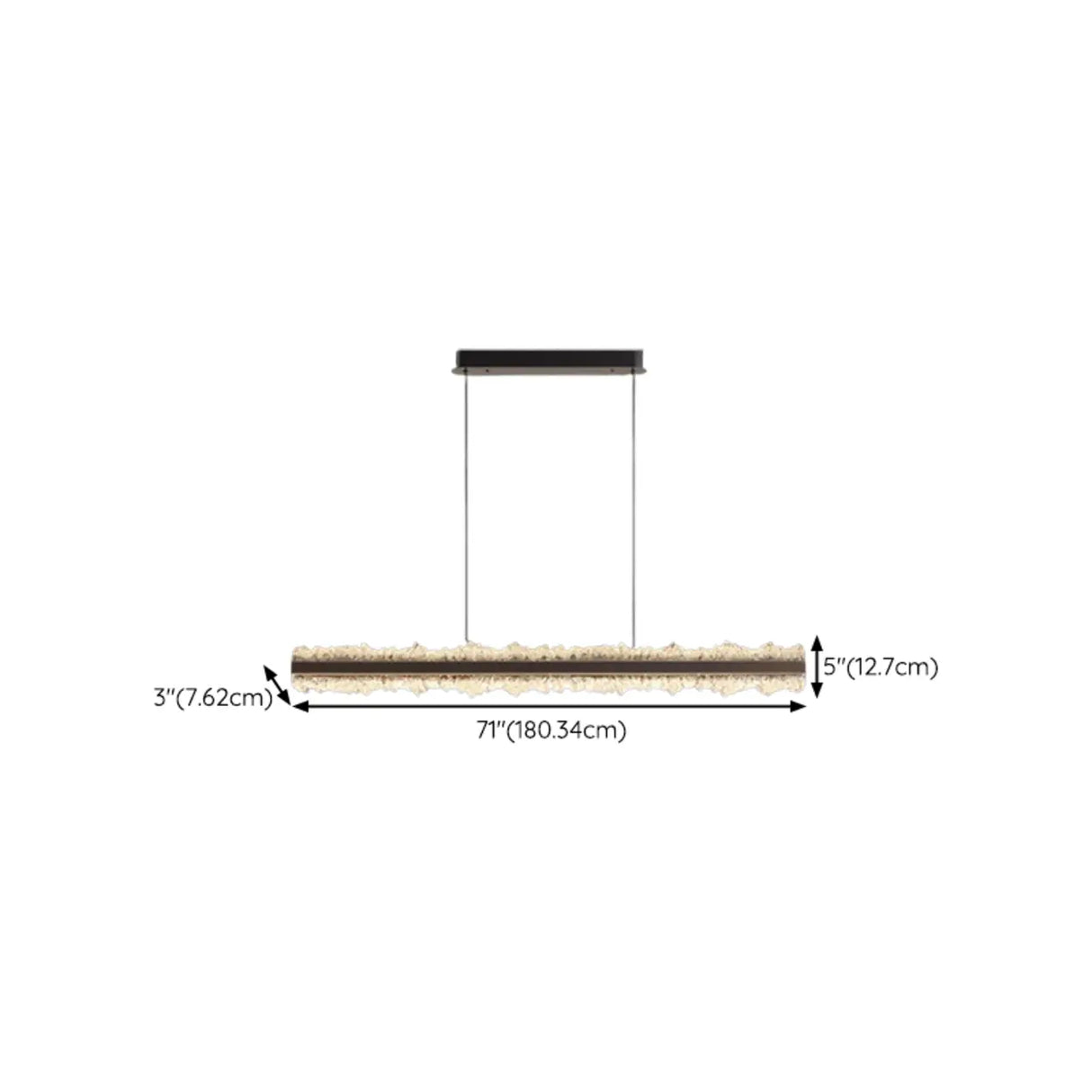 Modern Linear Crystal Chandelier for Dining Room Decor Image - 14