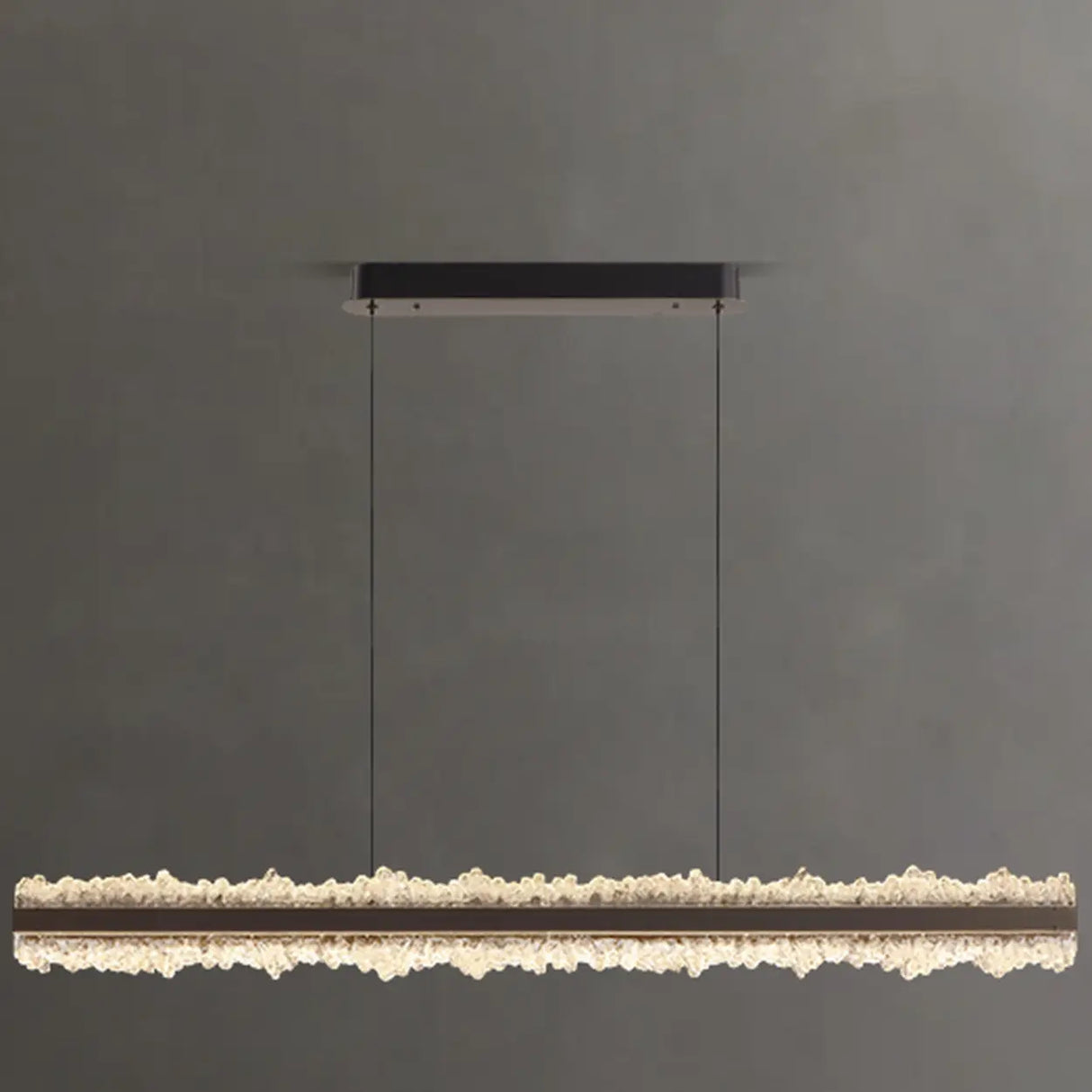 Modern Linear Crystal Chandelier for Dining Room Decor Image - 5