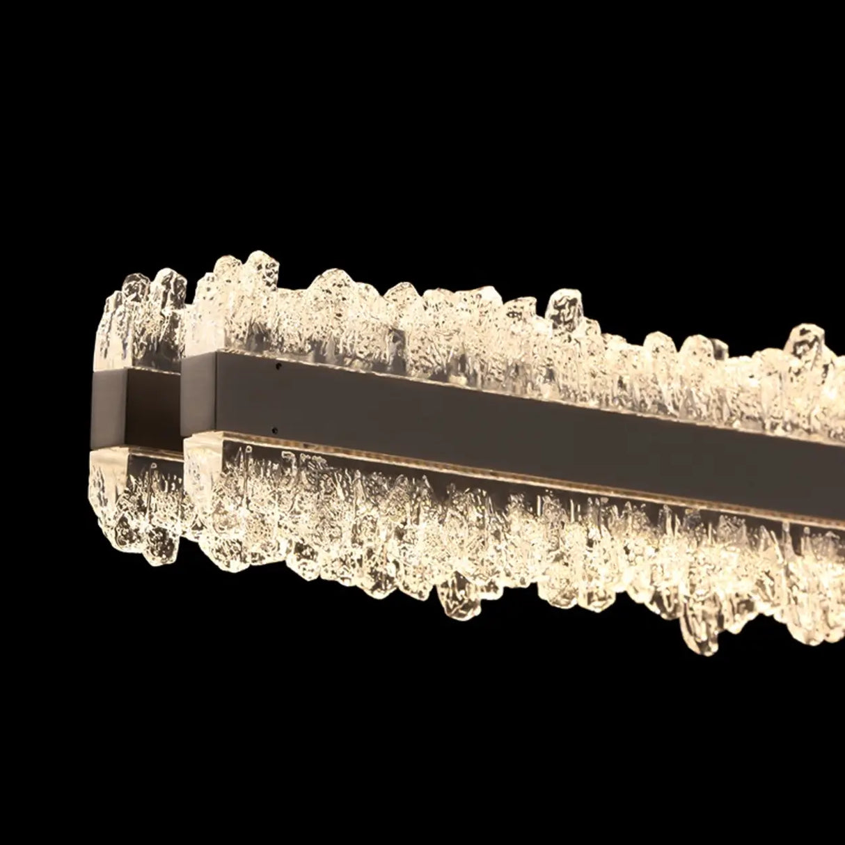 Modern Linear Crystal Chandelier for Dining Room Decor Image - 7