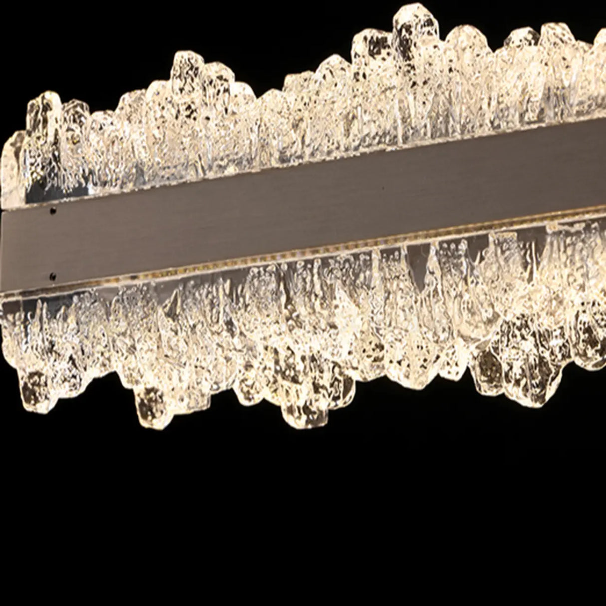 Modern Linear Crystal Chandelier for Dining Room Decor Image - 9