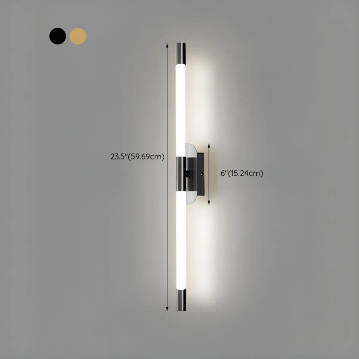 Minimalist Gold Linear LED Metal Wall Light Fixture