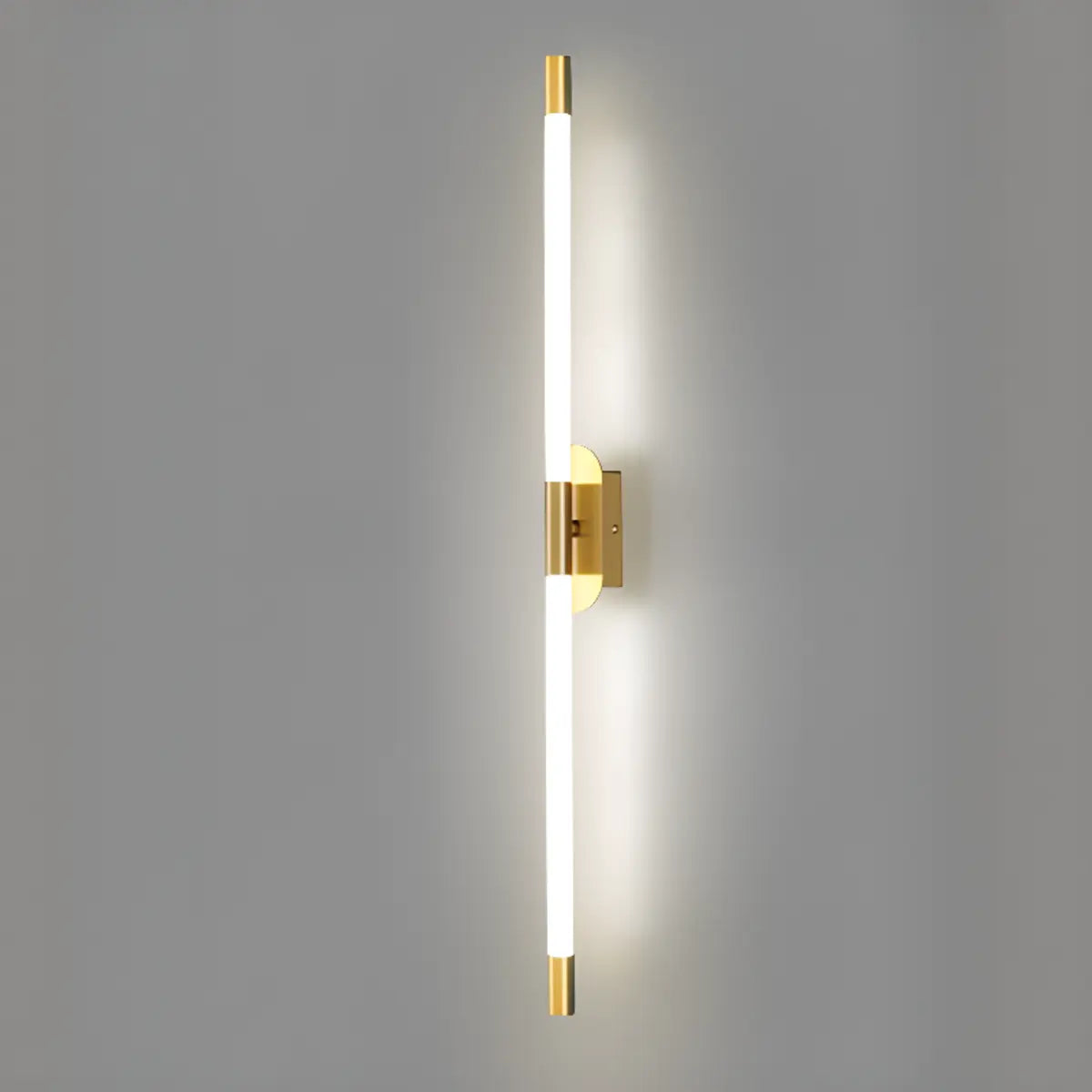 Minimalist Gold Linear LED Metal Wall Light Fixture Image - 3