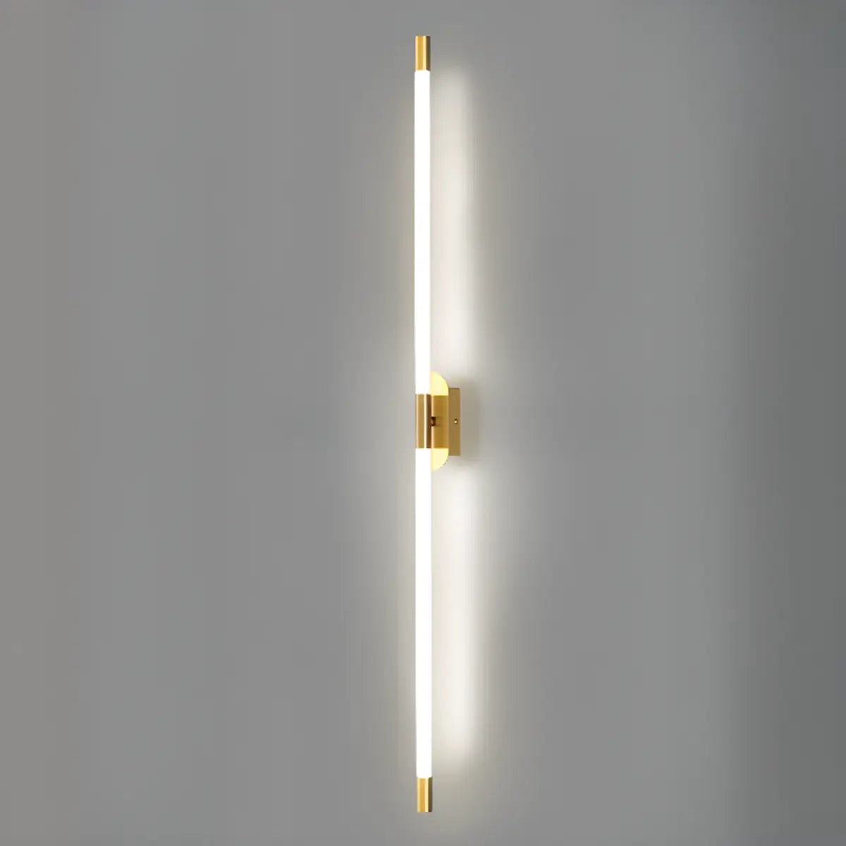 Minimalist Gold Linear LED Metal Wall Light Fixture Image - 7