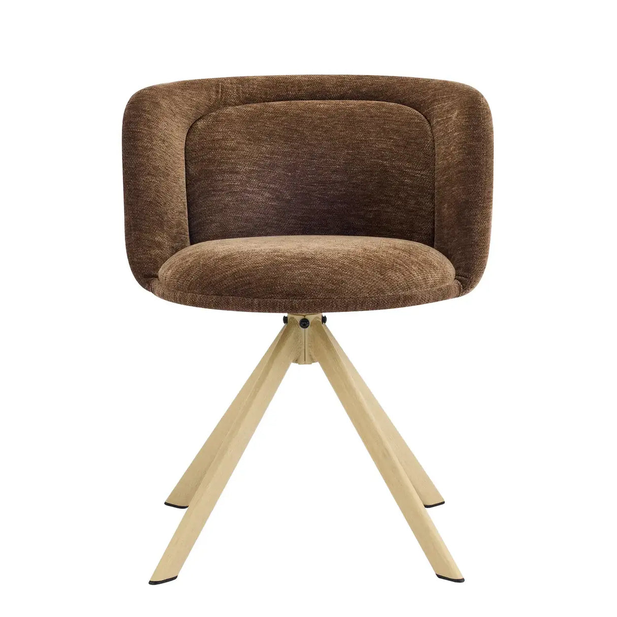 Modern Low Back Fabric Swivel Upholstered Dining Chairs Set of 2 Image - 12